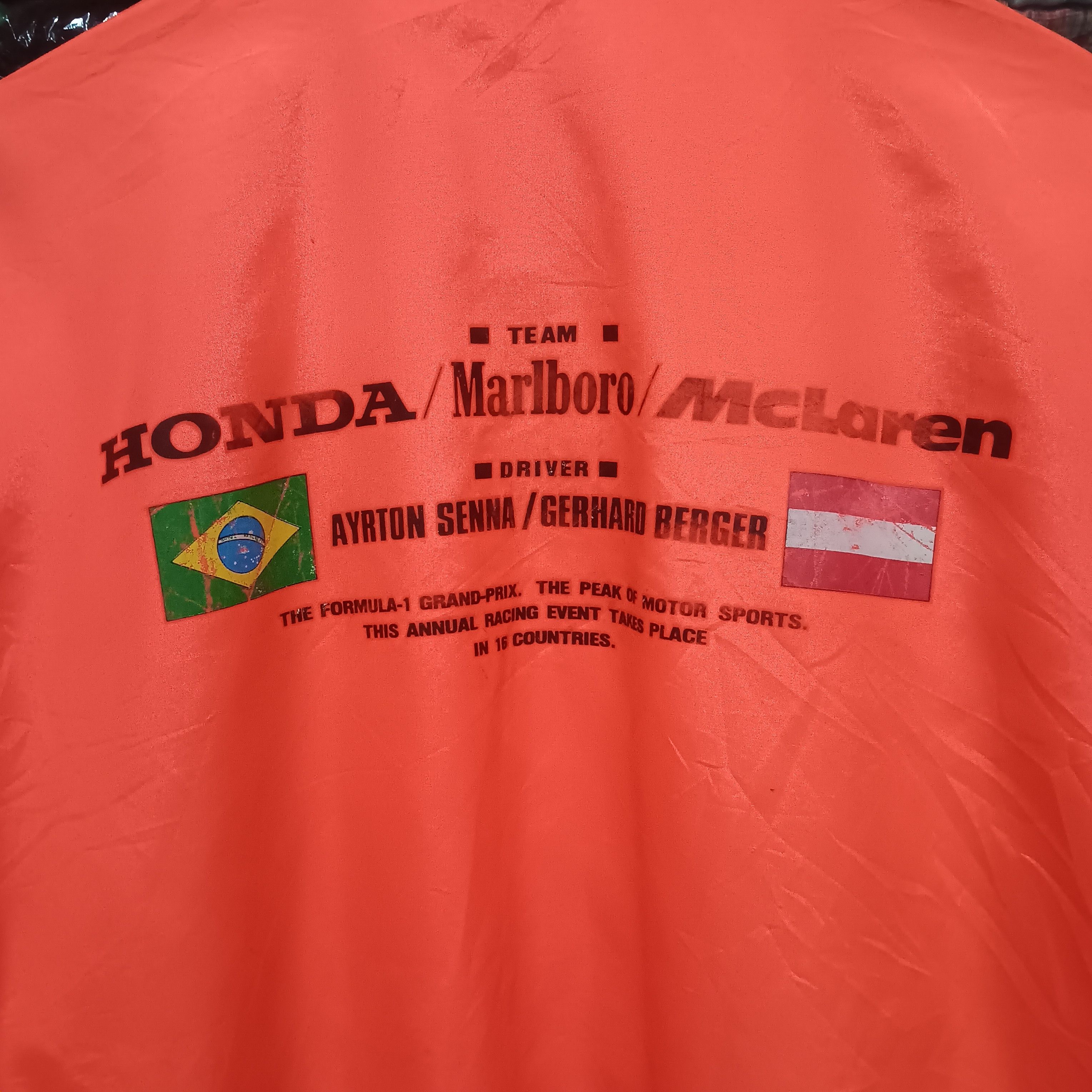 Formula 1 × Vintage Vintage Honda F1 racing team AYRTON SENNA jacket Size US L / EU 52-54 / 3 - 6 Thumbnail