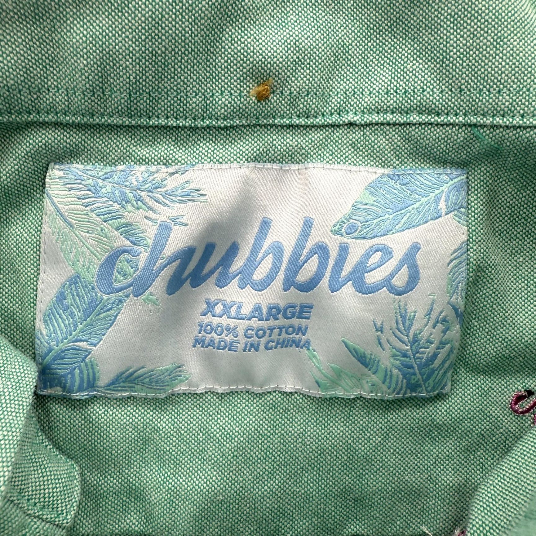 Chubbies Chubbies Shirt Mens 2XL Green Flamingo Embroidered Long Sleeve Cotton Casual Size US XXL / EU 58 / 5 - 3 Thumbnail