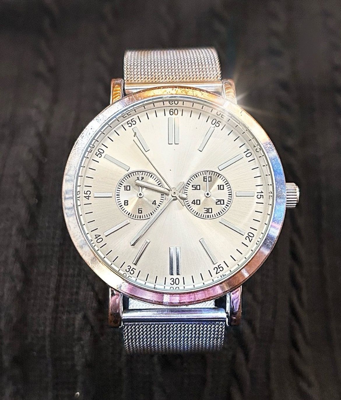 Aldo × Vintage Vintage ALDO UNISEX S-3775 Silver Mesh Metal Band Watch Size ONE SIZE - 1 Thumbnail