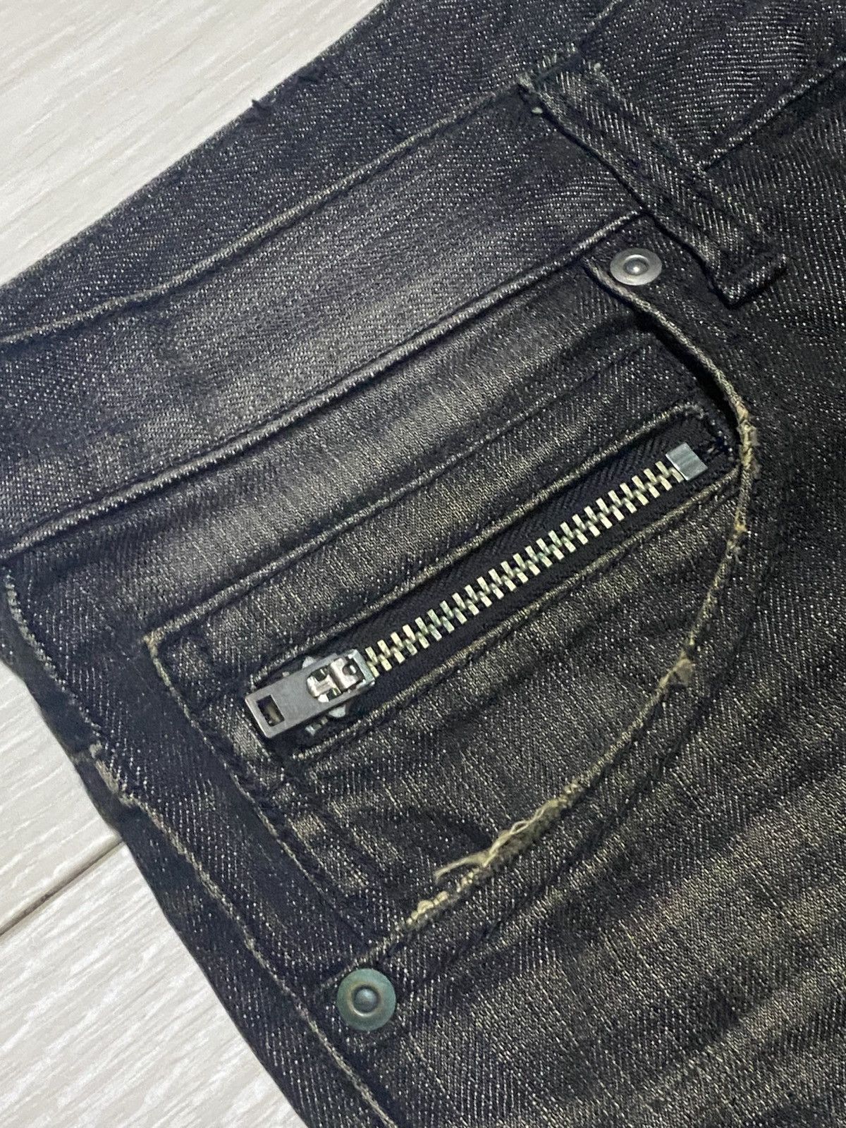 Japanese Brand Vintage Japanese Brand Black Denim Mud Wash Skinny Jeans Size US 32 / EU 48 - 9 Thumbnail