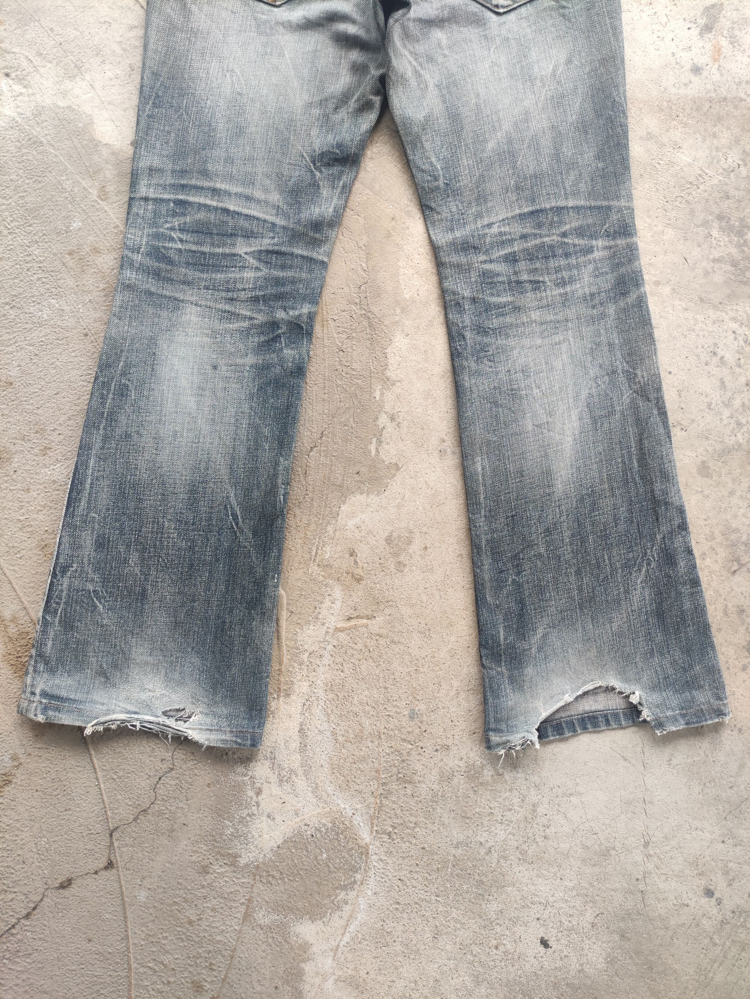 Japanese Brand Vintage DriveJeans Flare Rusty Denim Distressed Faded Pants Size 30" / US 8 / IT 44 - 11 Thumbnail