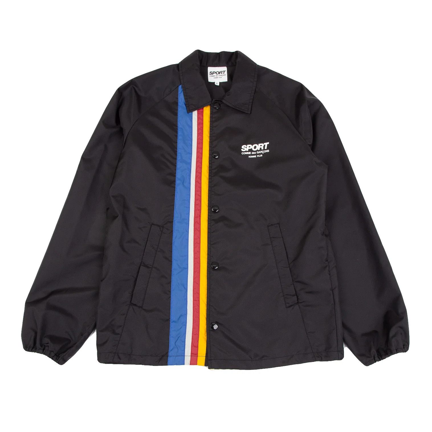 Comme des Garcons Homme Plus Color Block Raglan Coach Jacket in Black, Blue, Yellow Size US S / EU 44-46 / 1 - 1 Thumbnail
