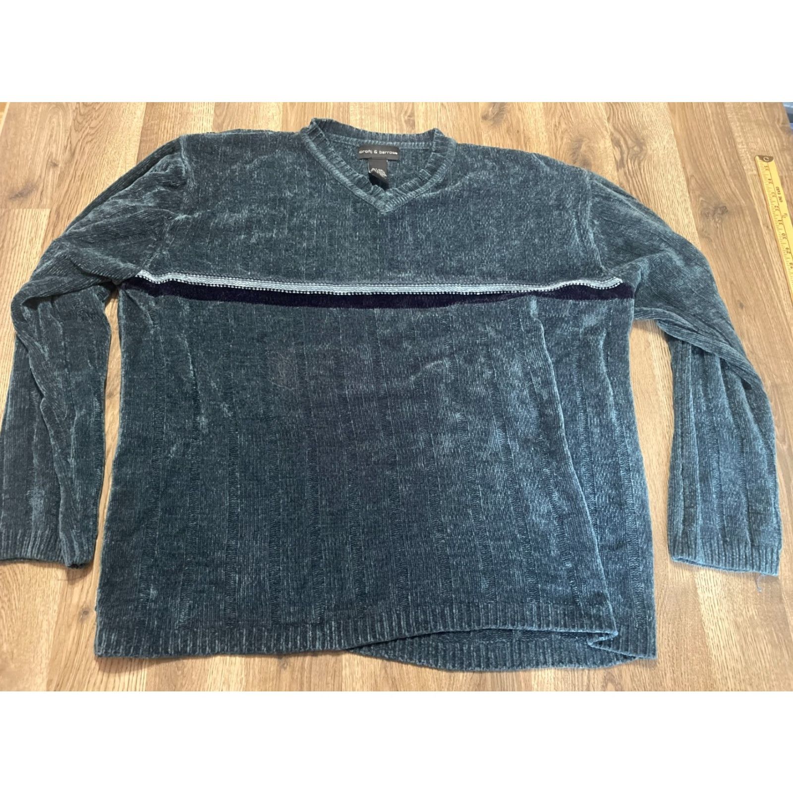Croft & Barrow Croft & Barrow Sweater Mens XL Tall Pullover Crew Neck Casual 3-Color Gray Green Black Solid Size US XL / EU 56 / 4 - 2 Thumbnail