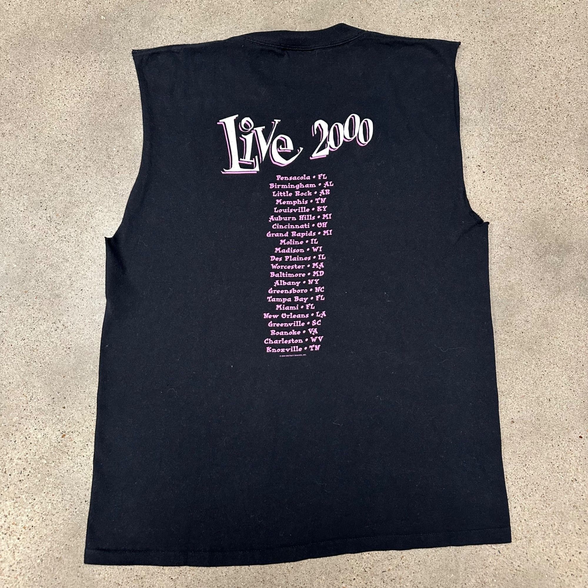 Band Tees × Vintage Vintage 2000 Britney Spears Tour Cutoff Shirt Size US M / EU 48-50 / 2 - 2 Thumbnail