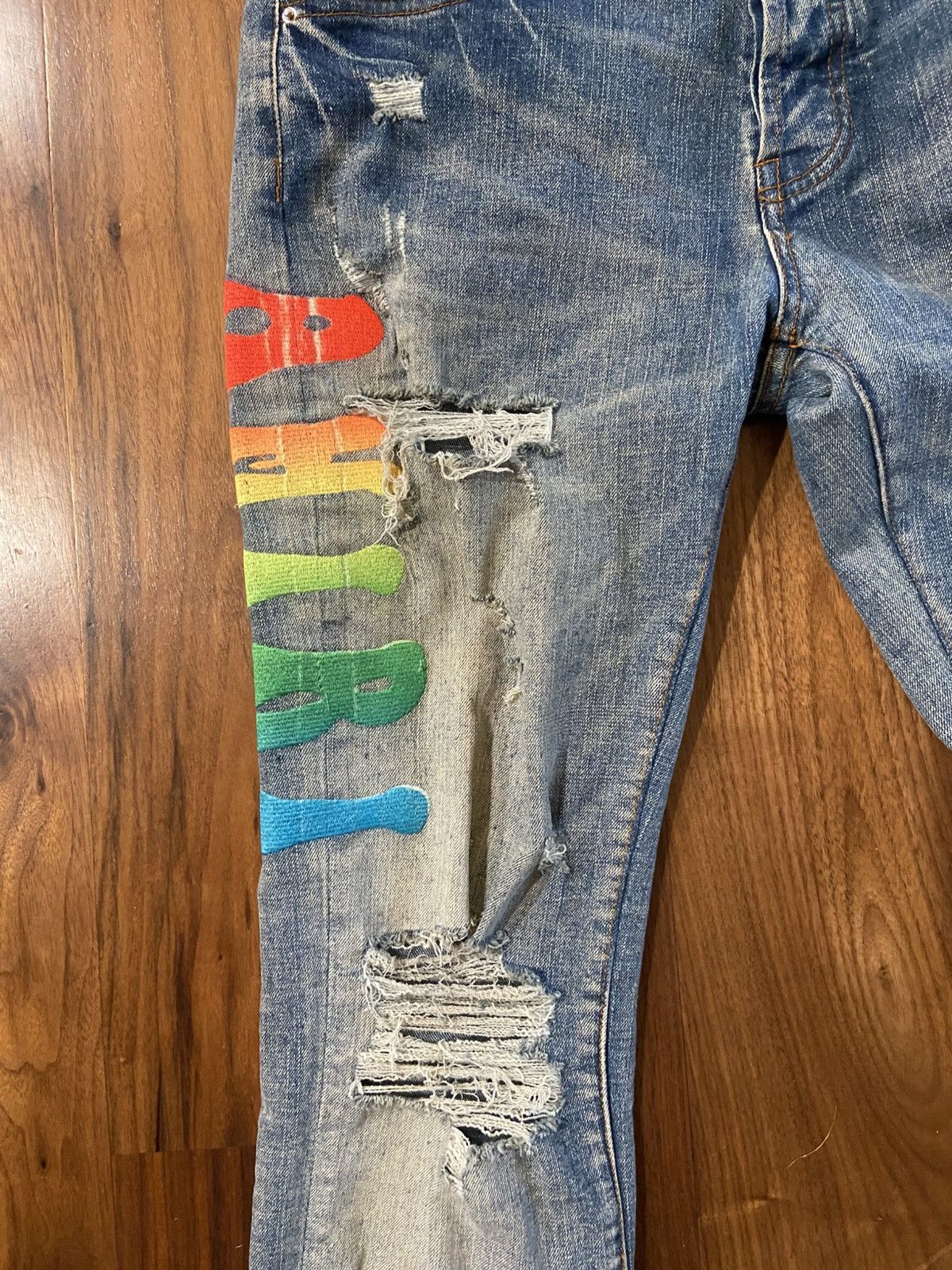 Amiri Amiri Rainbow Patch Jeans Size US 30 / EU 46 - 2 Thumbnail