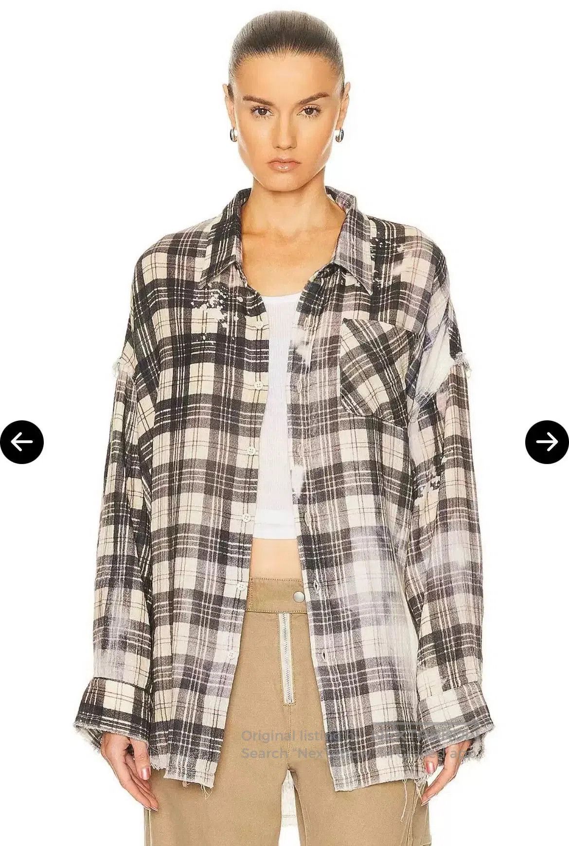 R13 R13 Loose Frayed Plaid Shirt. Size S / US 4 / IT 40 - 8 Thumbnail