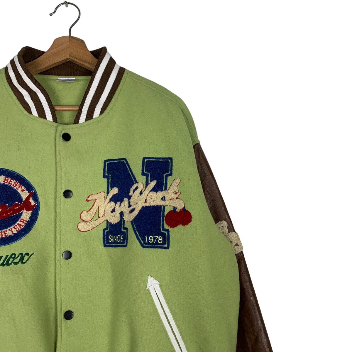 Japanese Brand DLEEPY TOWN Varsity Jacket #0684-C31 Size US L / EU 52-54 / 3 - 4 Thumbnail