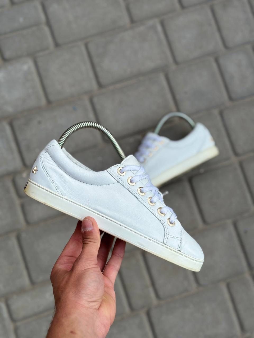 Jimmy Choo Vintage Sneakers Jimmy Choo White Leather Size US 8 / IT 38 - 1 Thumbnail