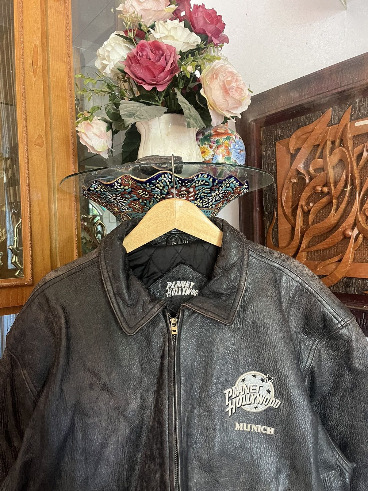 Planet Hollywood 1995 Planet Hollywood Munich, Germany Leather Jacket Size US XL / EU 56 / 4 - 6 Thumbnail
