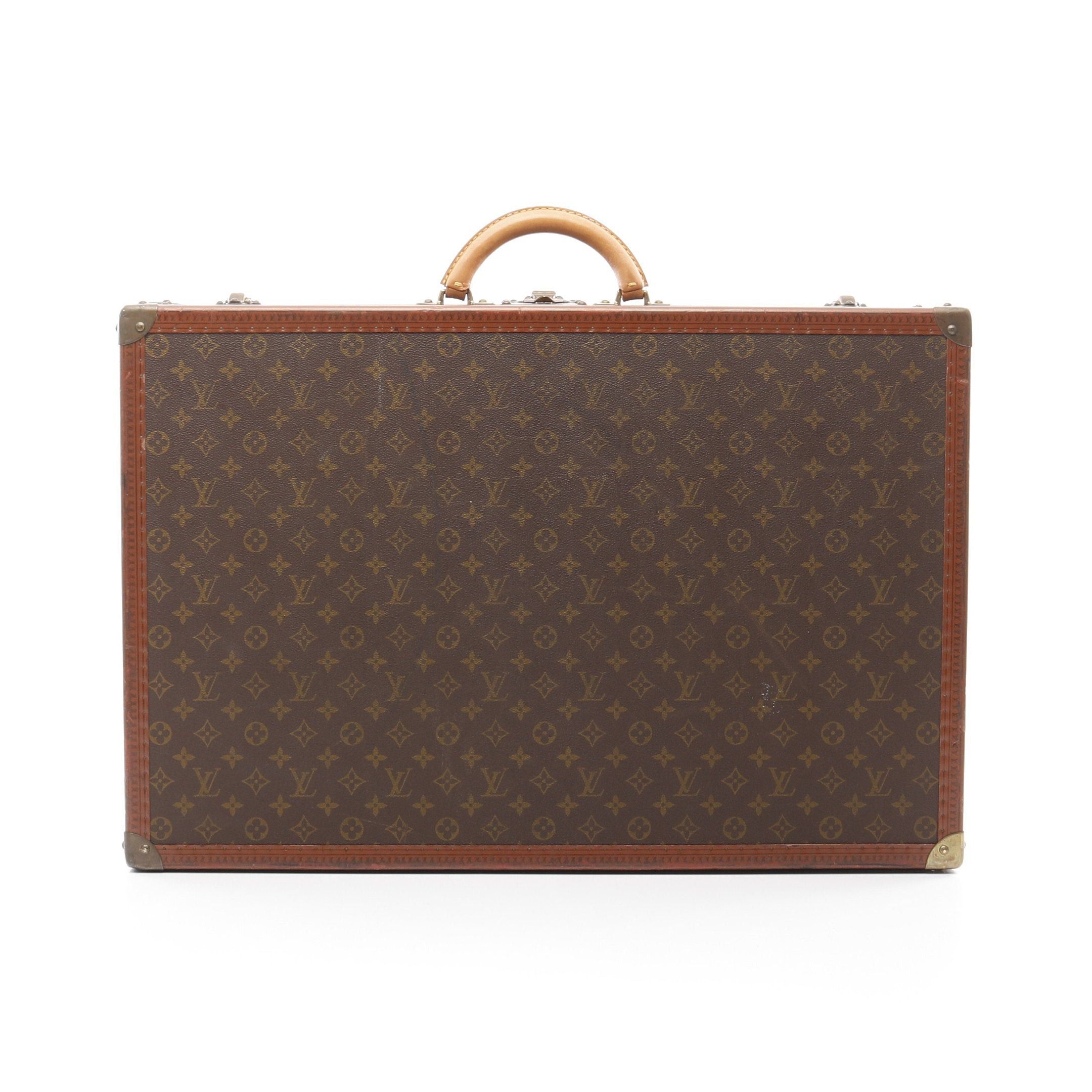 Louis Vuitton Louis Vuitton Bisten 70 Monogram Trunk Suitcase Leather Brown Size ONE SIZE - 1 Thumbnail