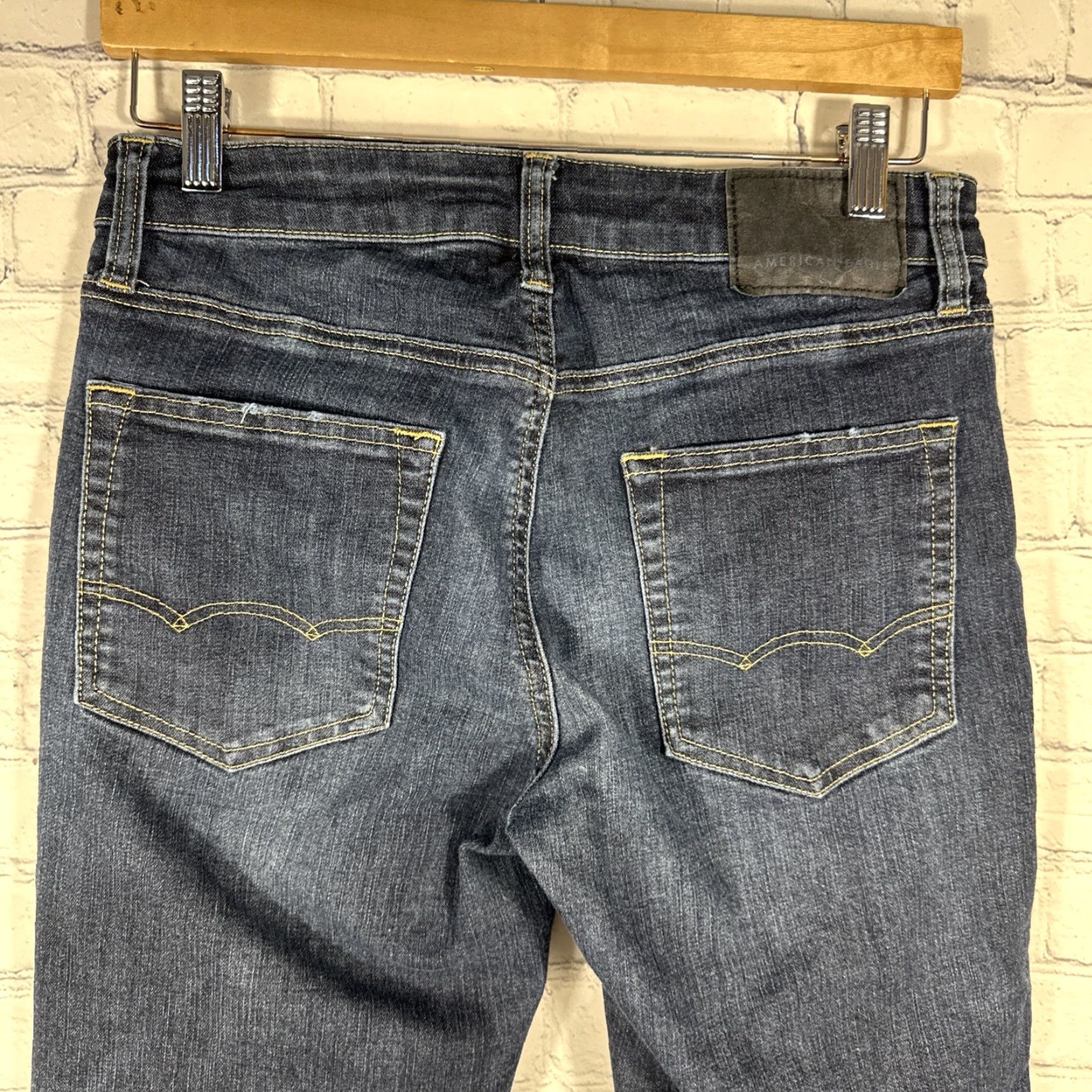 American Eagle Outfitters American Eagle Jeans Original Straight Flex Blue Mens 30x34 Denim Pants Stretch Size US 30 / EU 46 - 6 Thumbnail