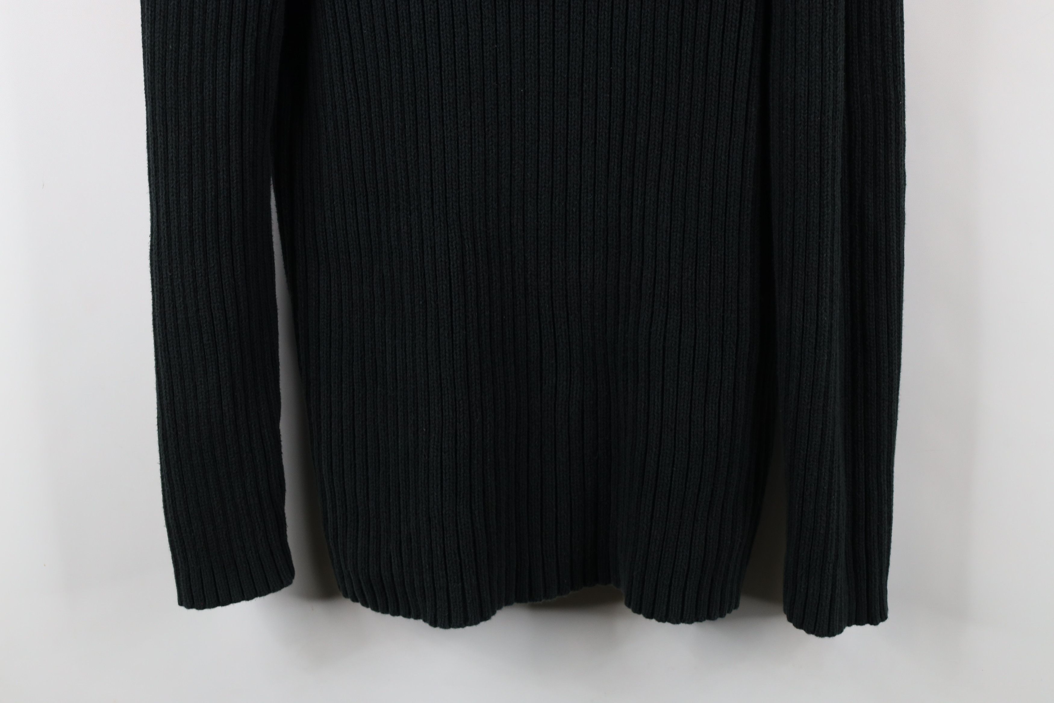 Vintage Vintage 90s Streetwear Chunky Ribbed Knit Sweater Black Size US L / EU 52-54 / 3 - 3 Thumbnail
