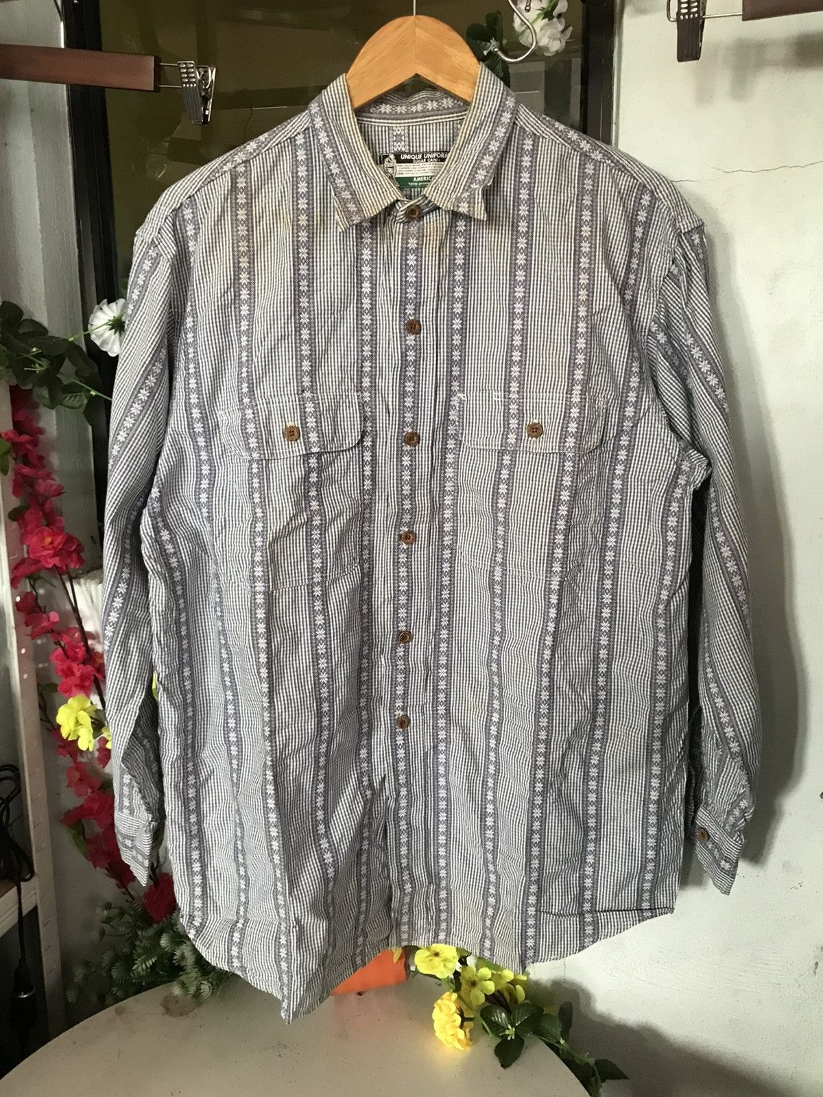 Sugar Cane SUGAR CANE TOYO ENTERPRISE BUTTON SHIRR Size US L / EU 52-54 / 3 - 1 Thumbnail