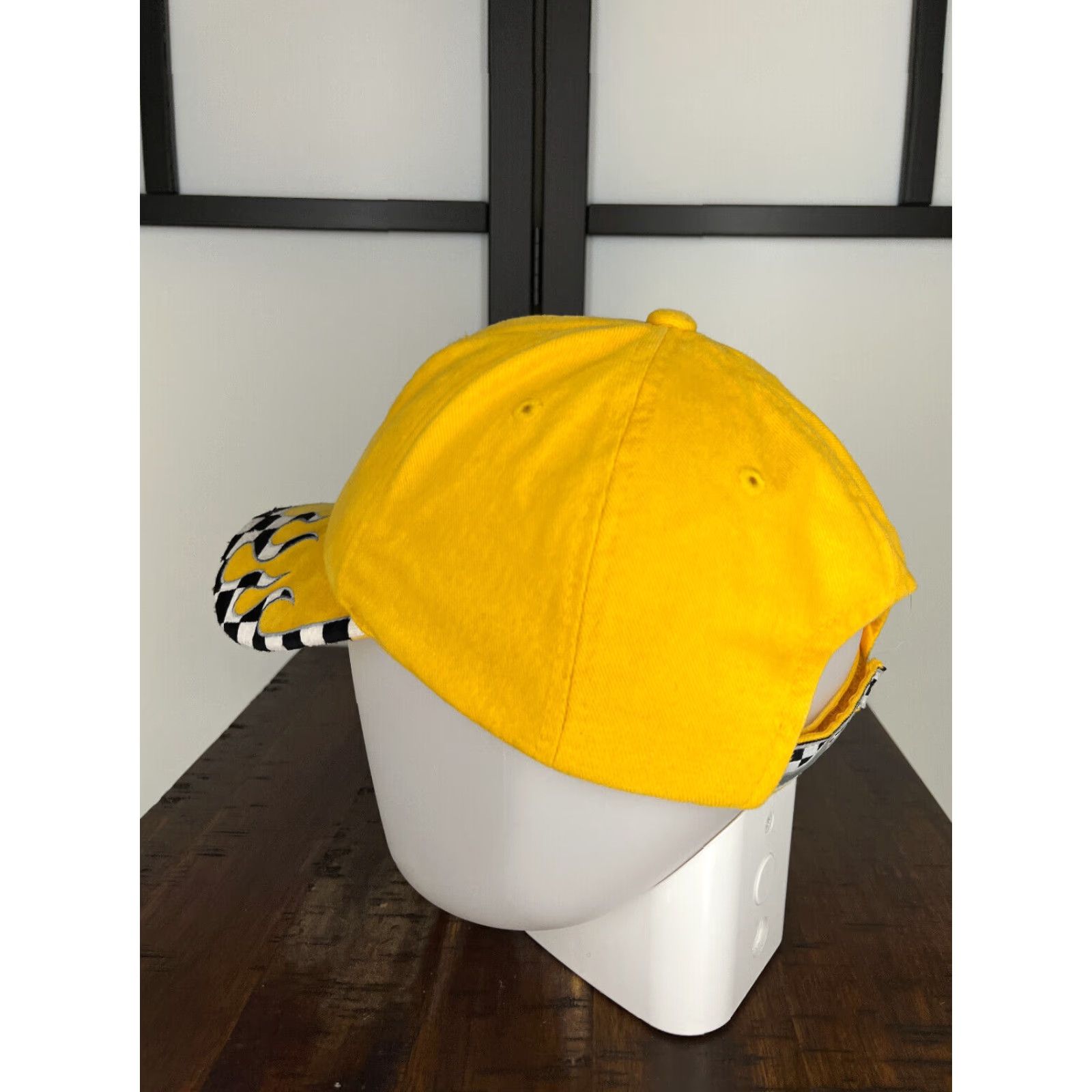 Vintage Magic Headwear Check Cap Baseball Hat Adult One Size Yellow Adjustable Outdoor Racing Mens Size ONE SIZE - 5 Thumbnail