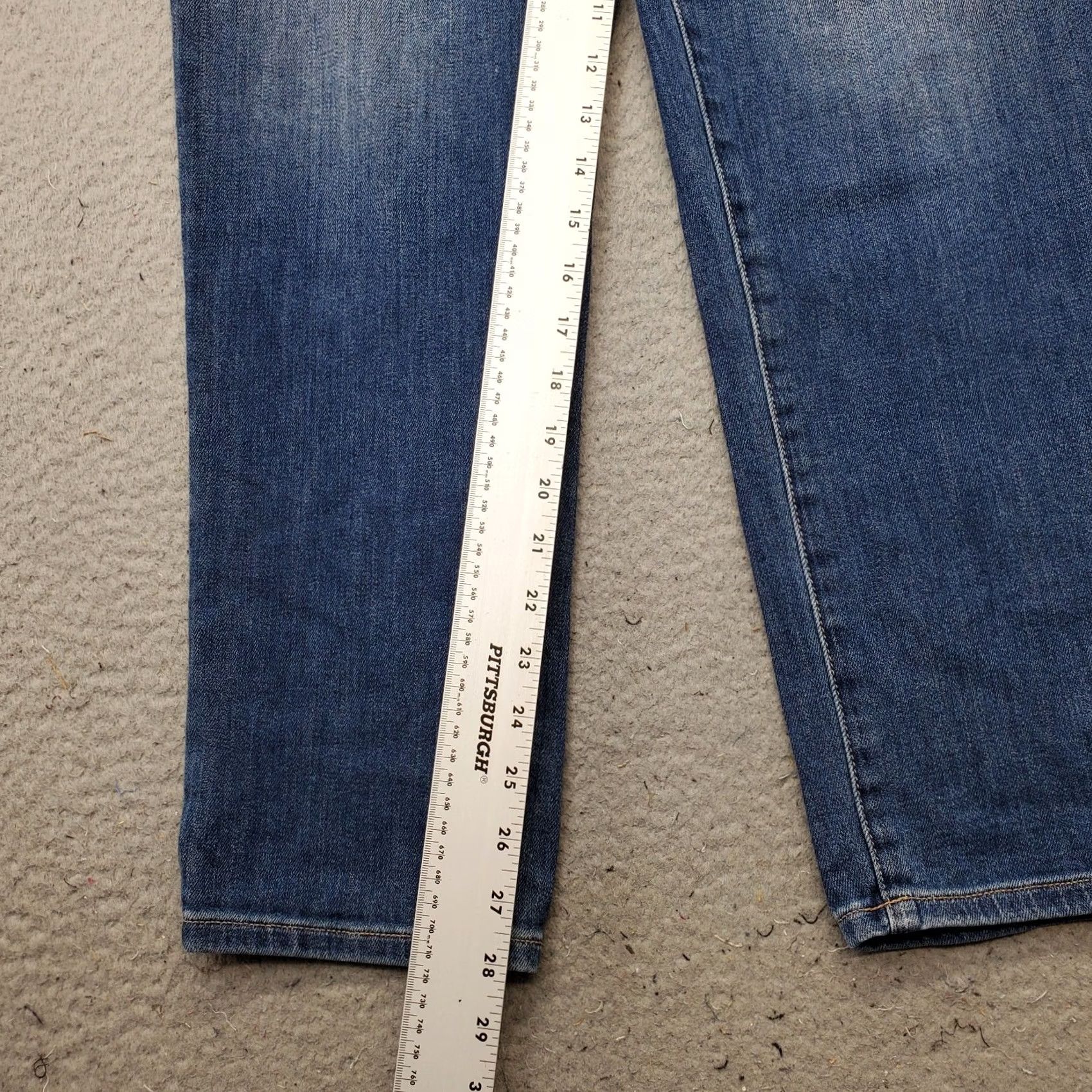 Vintage Pilcro Anthropologie Jeans Womens 28 Blue Denim Stretch Straight Leg Size 28" / US 6 / IT 42 - 4 Thumbnail
