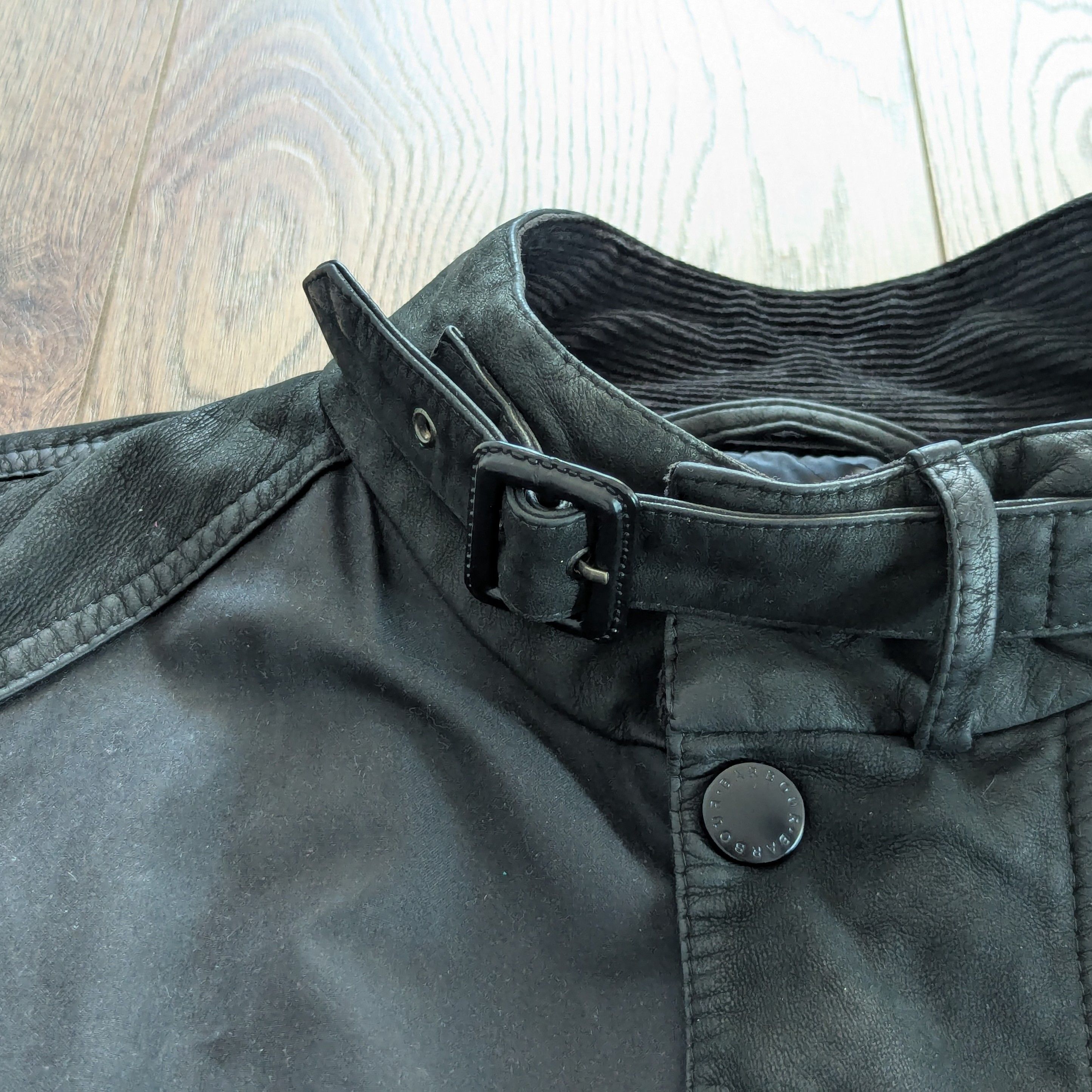 Barbour Barbour A436 Wax Leather INTERNATIONAL-BLACK Jacket MOTO Size US L / EU 52-54 / 3 - 3 Thumbnail
