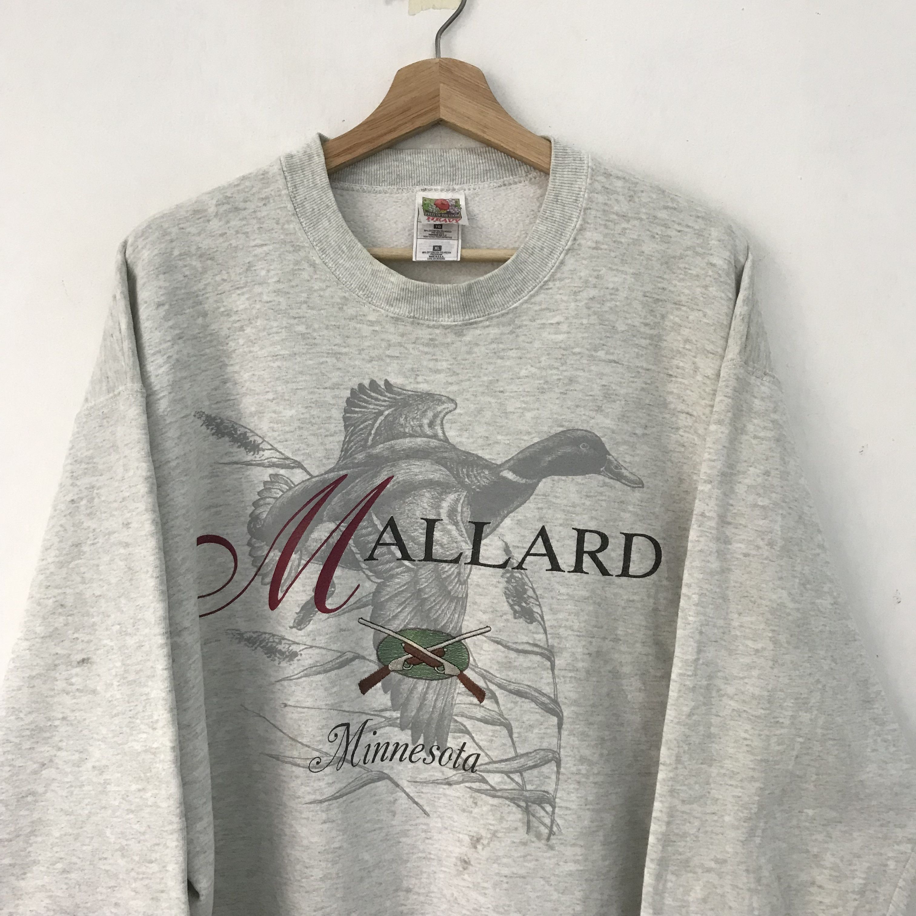 Vintage Vintage 90's Mallard Graphic Gray Sweatshirt Xlarge - 405 Size US XL / EU 56 / 4 - 6 Thumbnail
