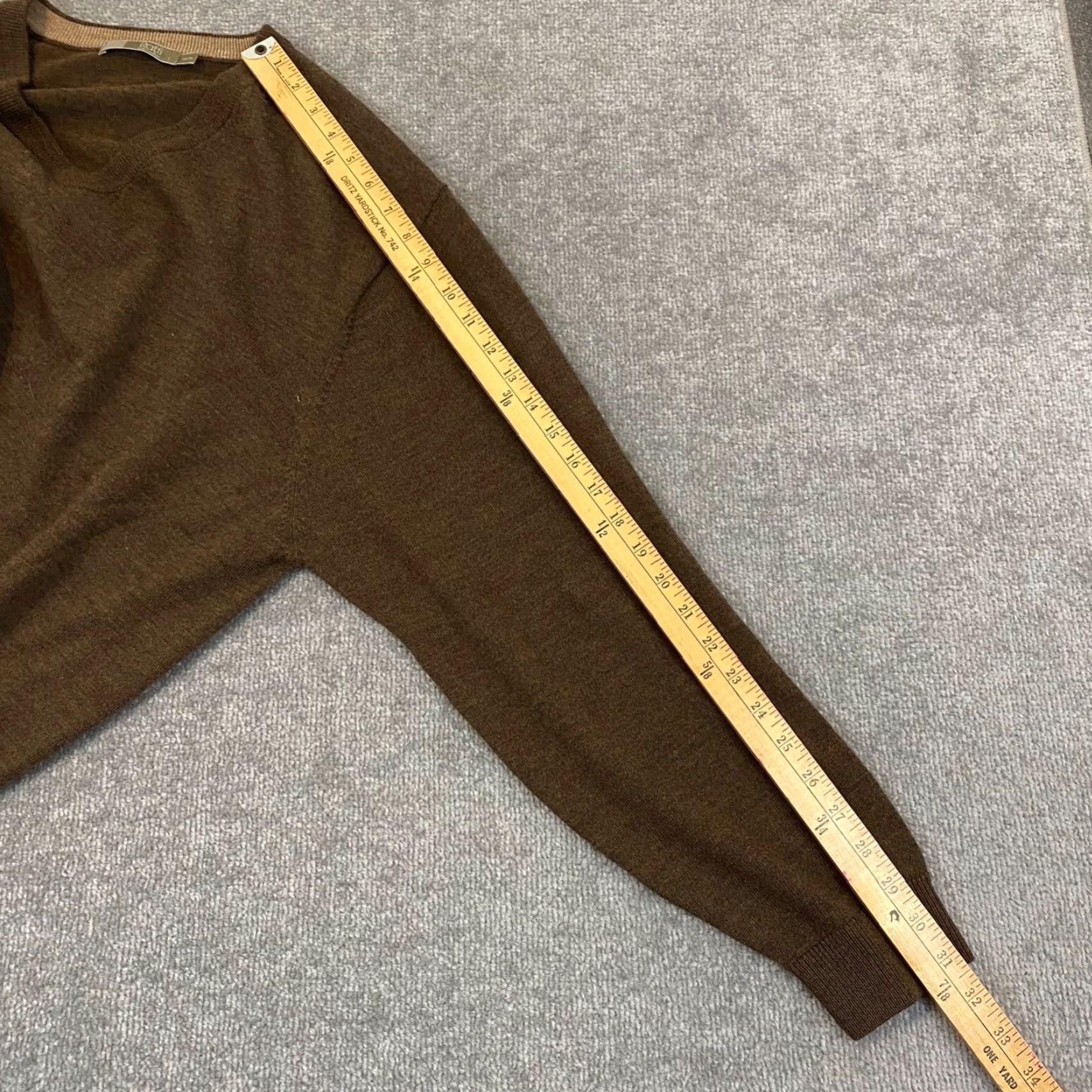 Vintage VINTAGE Linea Uomo Sweater Mens 2XL Brown Wool V-Neck Pullover Knit All Seasons Size US XXL / EU 58 / 5 - 5 Thumbnail