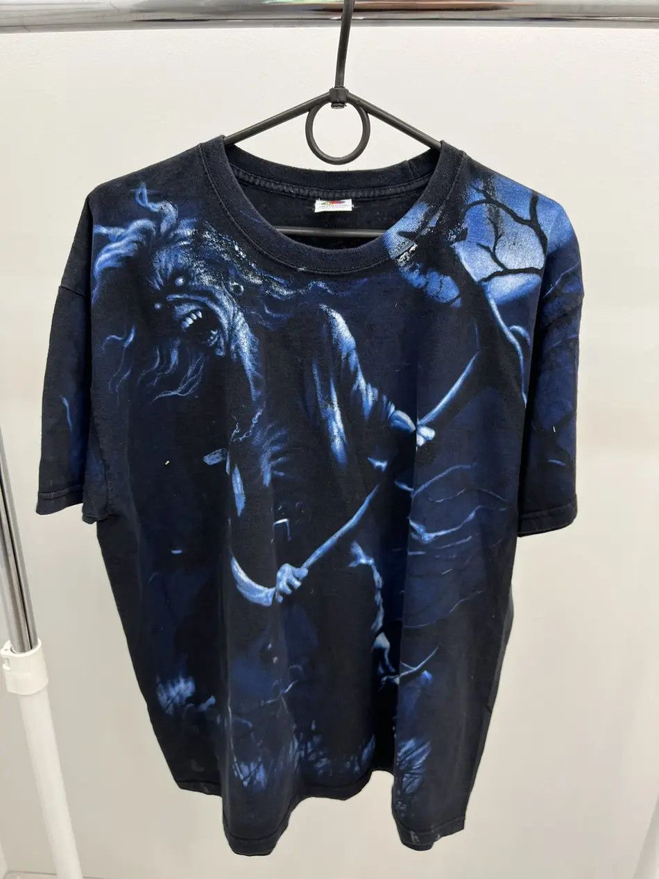 Band Tees × Iron Maiden × Vintage Vintage 2000s Iron Maiden All Over Print Benjamin Breeg Tee Size US XL / EU 56 / 4 - 1 Thumbnail