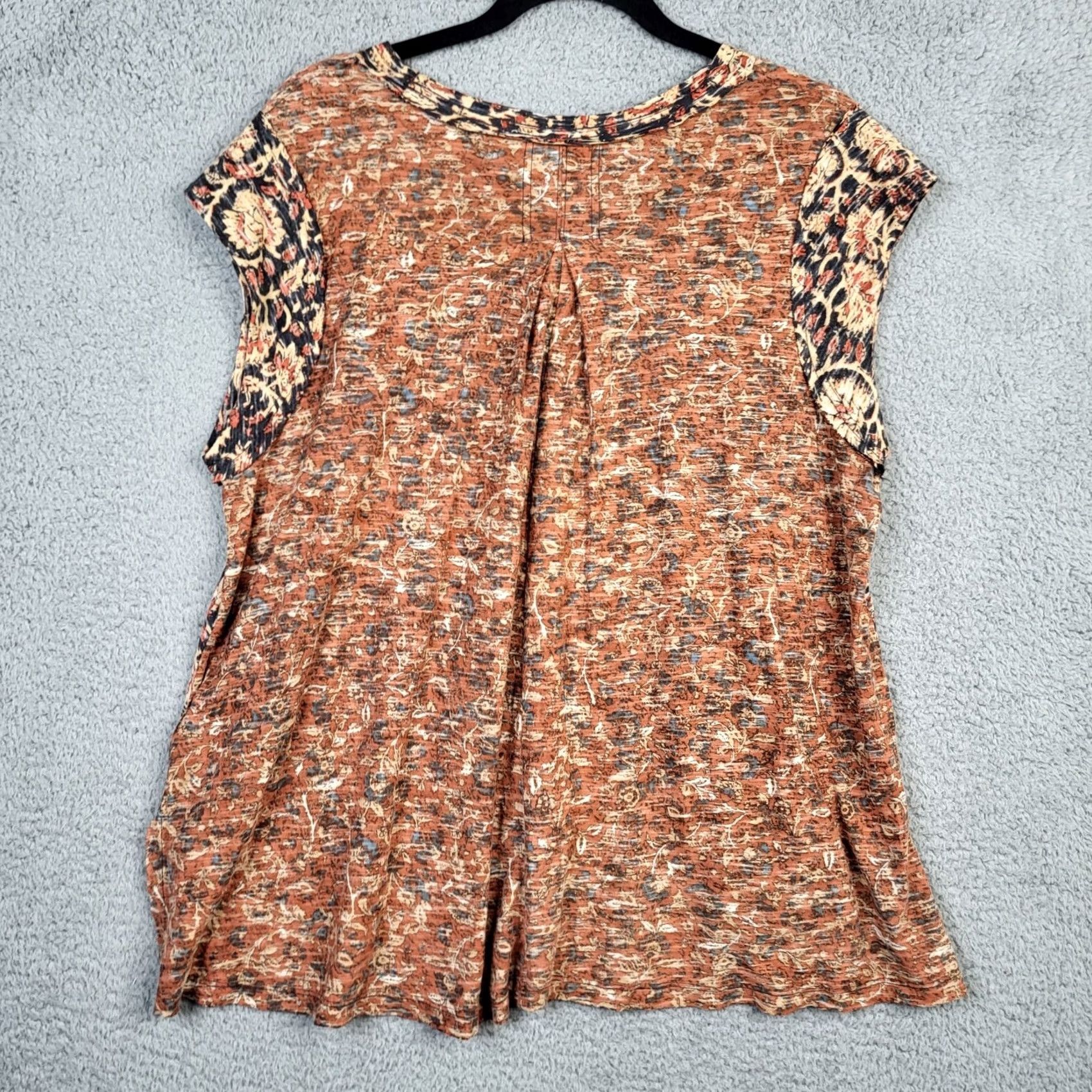 Free People Free People High Tide Oversize Top Shirt Womens S Multicolor Slim Round Neck Short Sleeve Pullover Blouse Casual Regular Knit Rayon Size S / US 4 / IT 40 - 5 Thumbnail