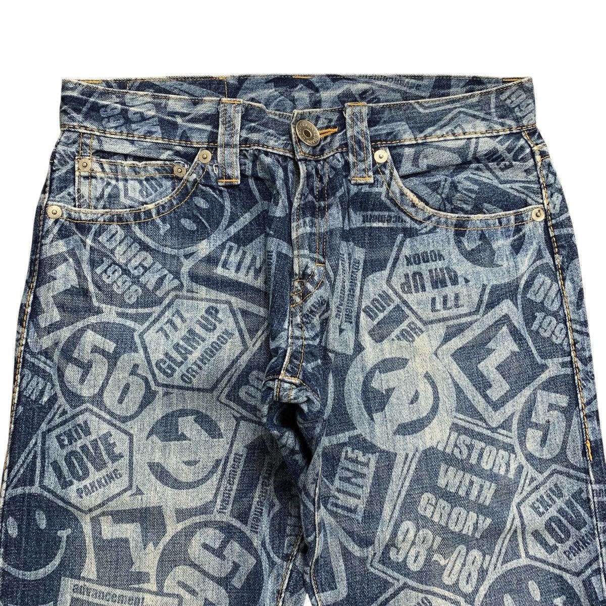 If Six Was Nine × Japanese Brand × Le Grande Bleu (L.G.B.) 2000’s Co&Lu Over Print Jeans Inspired Hysteric Glamour Size US 32 / EU 48 - 4 Thumbnail