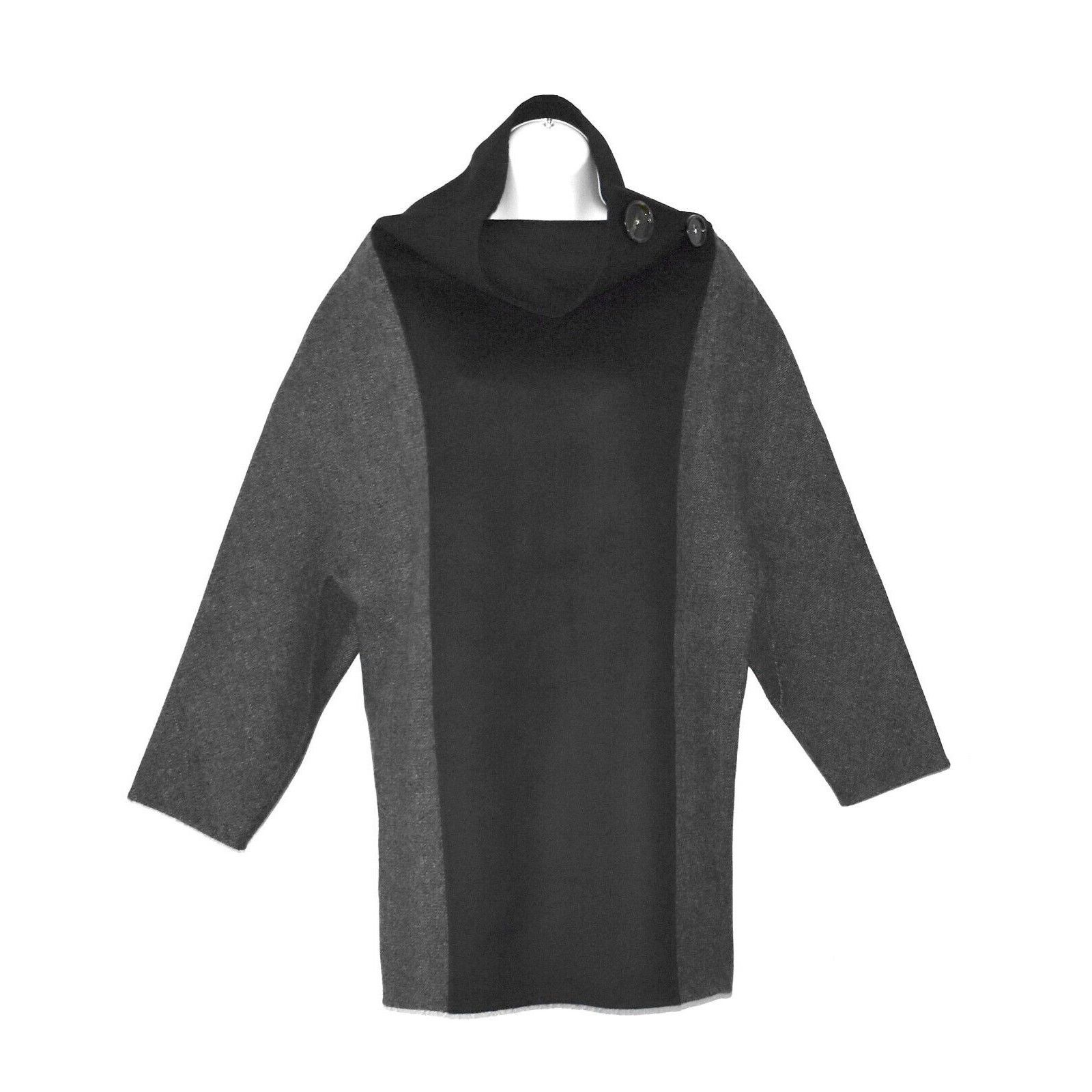 Acne Studios ACNE STUDIOS Grey Chevron Wool Cashmere Funnel Jacket Sz 32 Size XXS / US 00 / IT 34 - 1 Thumbnail