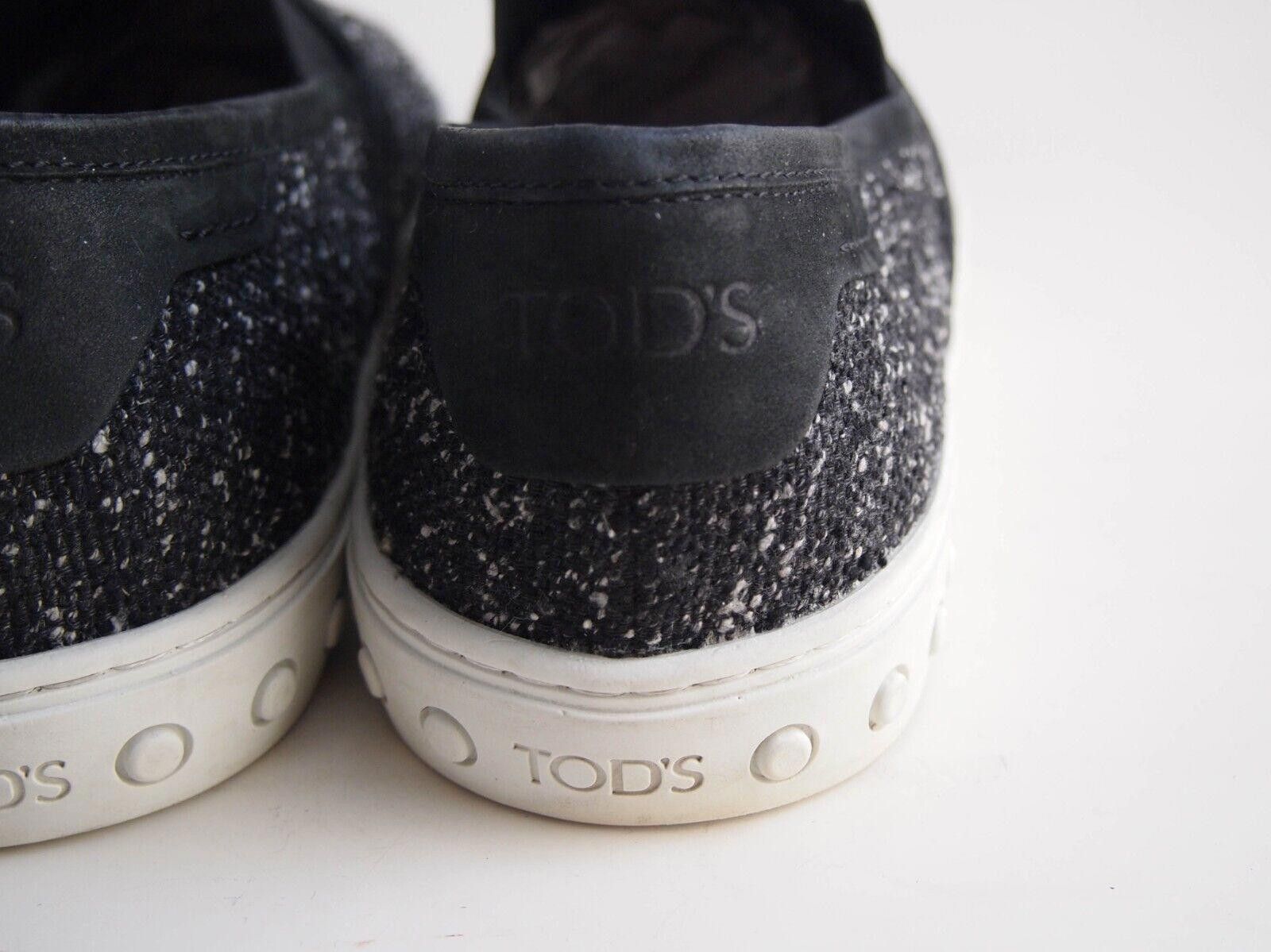 Tod's Tod's Slip Ons Sneakers Black Leather Textile US 8 EU 41 Size US 8 / EU 41 - 6 Thumbnail