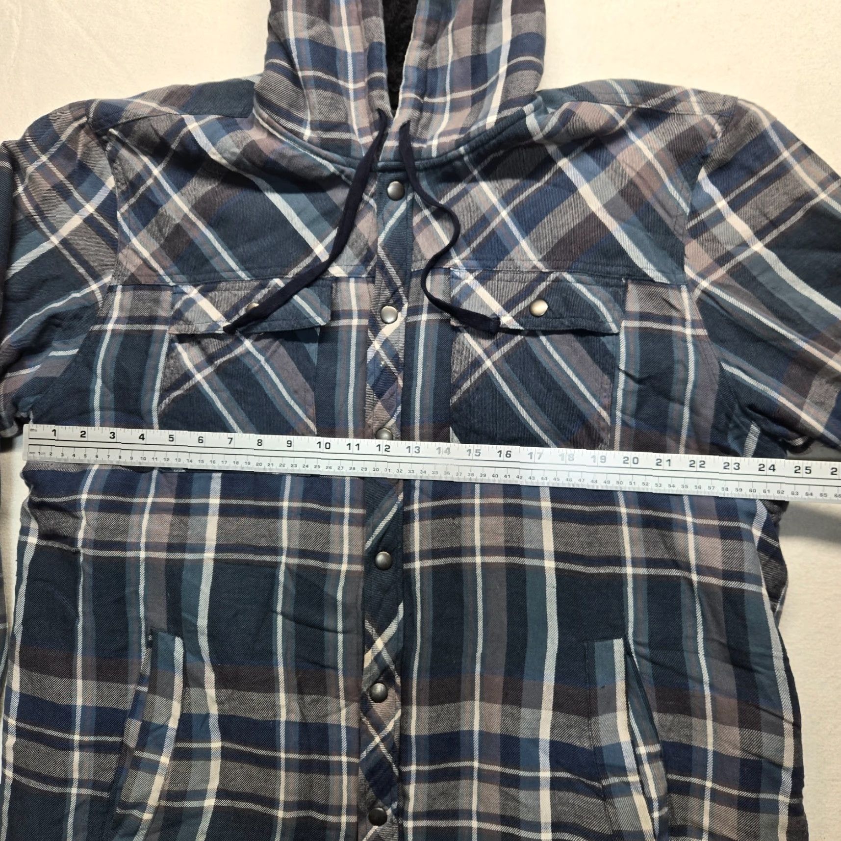 Vintage Sonoma Southwestern Blue Plaid Chore Jacket Over Shirt Snap Button Up Men's XL Size US XL / EU 56 / 4 - 4 Thumbnail