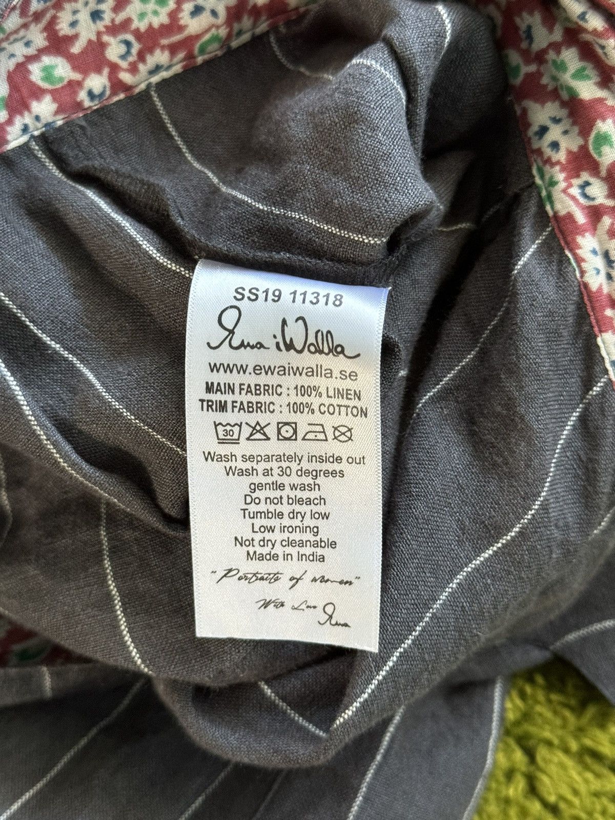 Designer Ewa I Walla SS 2019 avant garde 100% linen pants Size 27" / US 4 / IT 40 - 8 Thumbnail