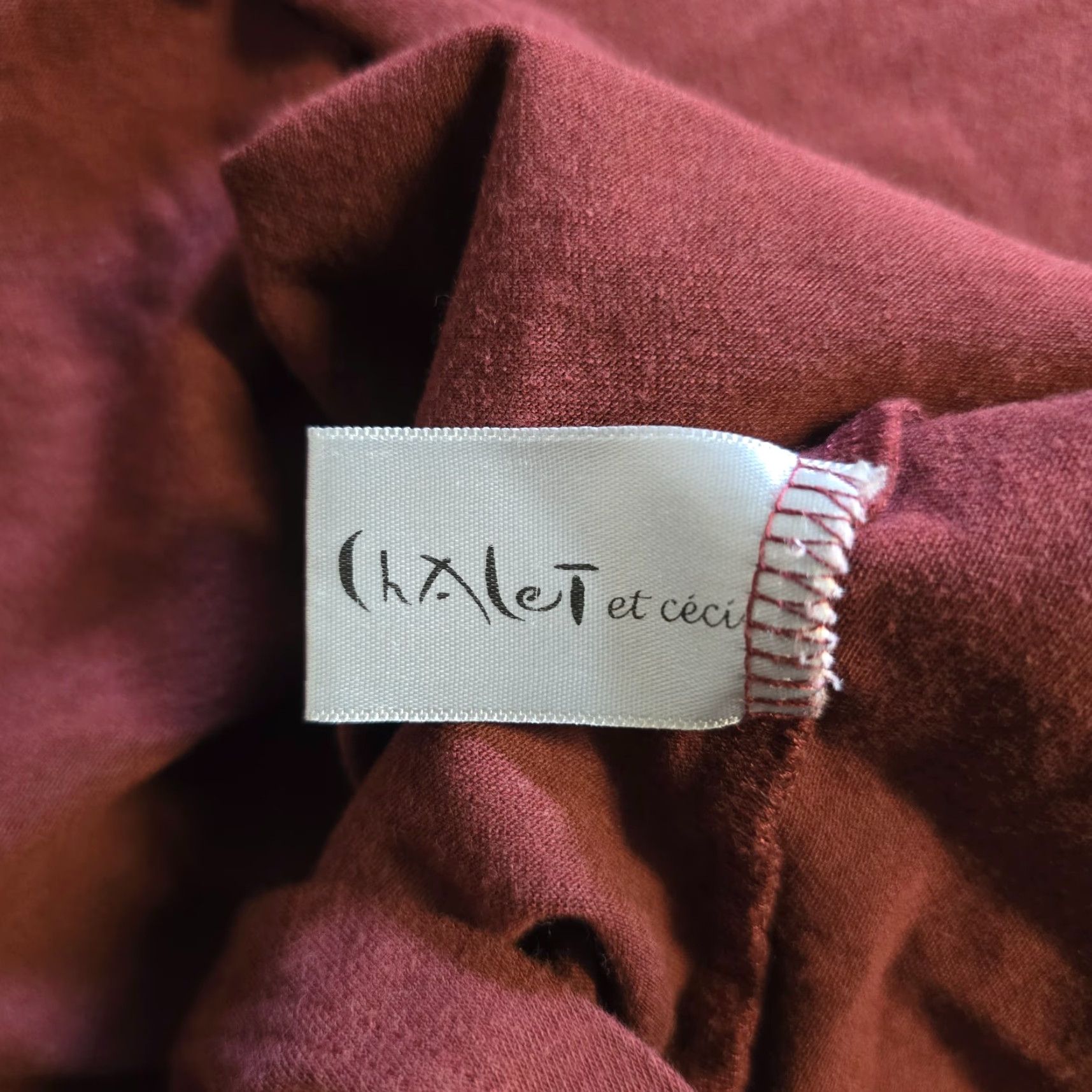 Vintage Chalet Et Ceci Top Blouse Tunic Long Sleeve Red Knit Cotton Stretchy Casual Women's M Regular Sleeve Round Neck Luxus? Size M / US 6-8 / IT 42-44 - 7 Thumbnail