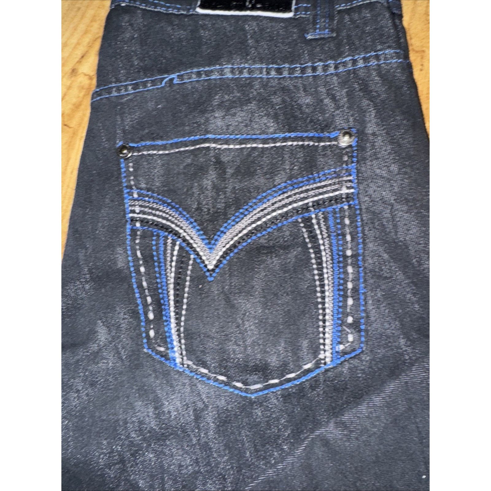 Vintage Rich Kid Jeans 36x32 Dark Wash Distressed Y2K Skater Size US 36 / EU 52 - 2 Thumbnail