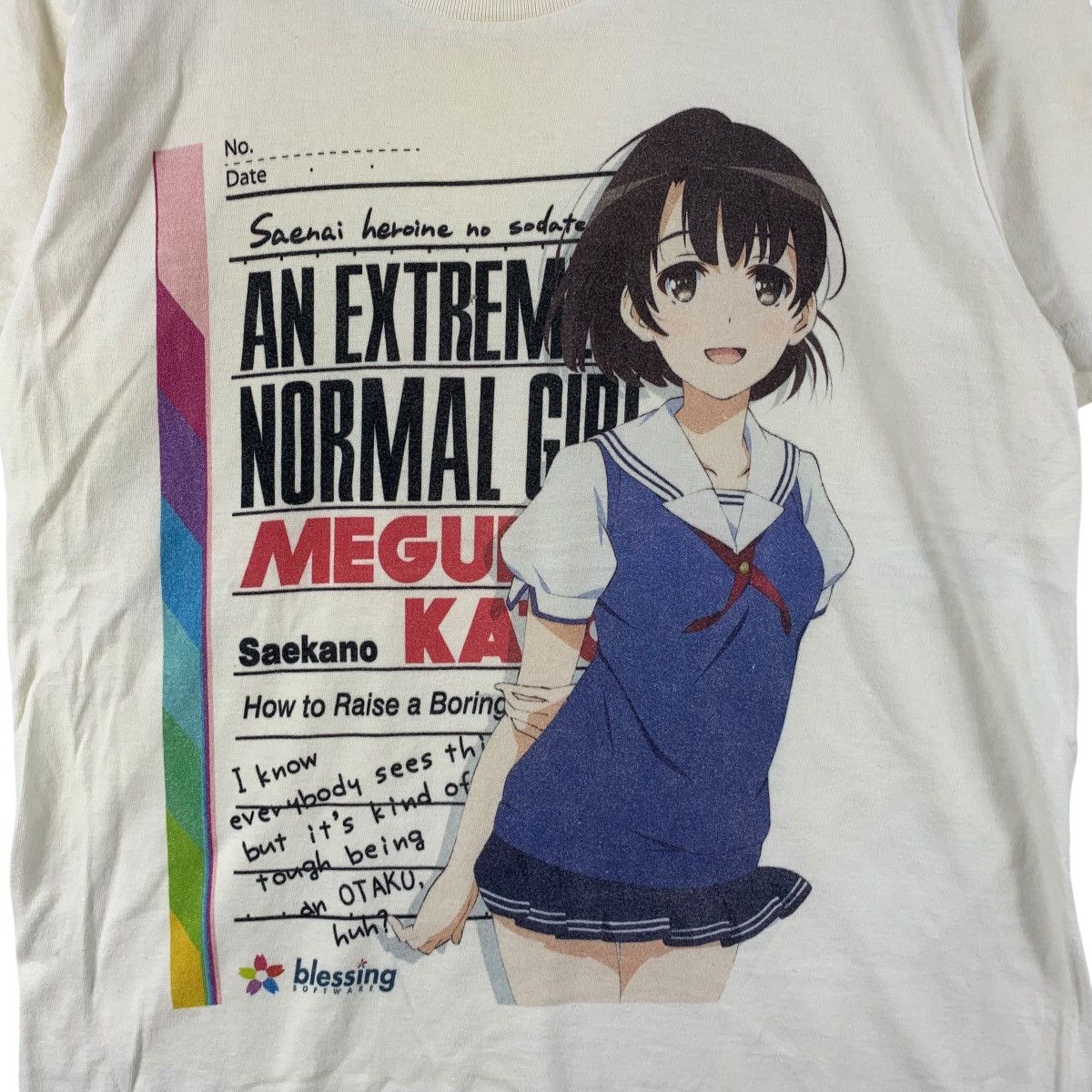 Vintage SAEKANO KATO MEGUMI How To Raise A Boring Girlfriend Tee Size US M / EU 48-50 / 2 - 4 Thumbnail