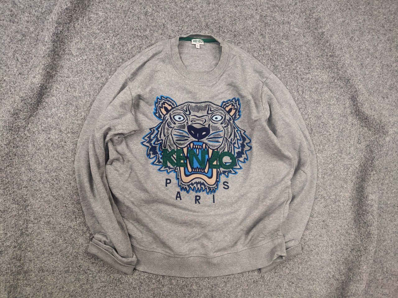 Kenzo Kenzo Paris Japan Embroidered Logo Tiger Crewchek Sweatshirt Size US S / EU 44-46 / 1 - 1 Thumbnail