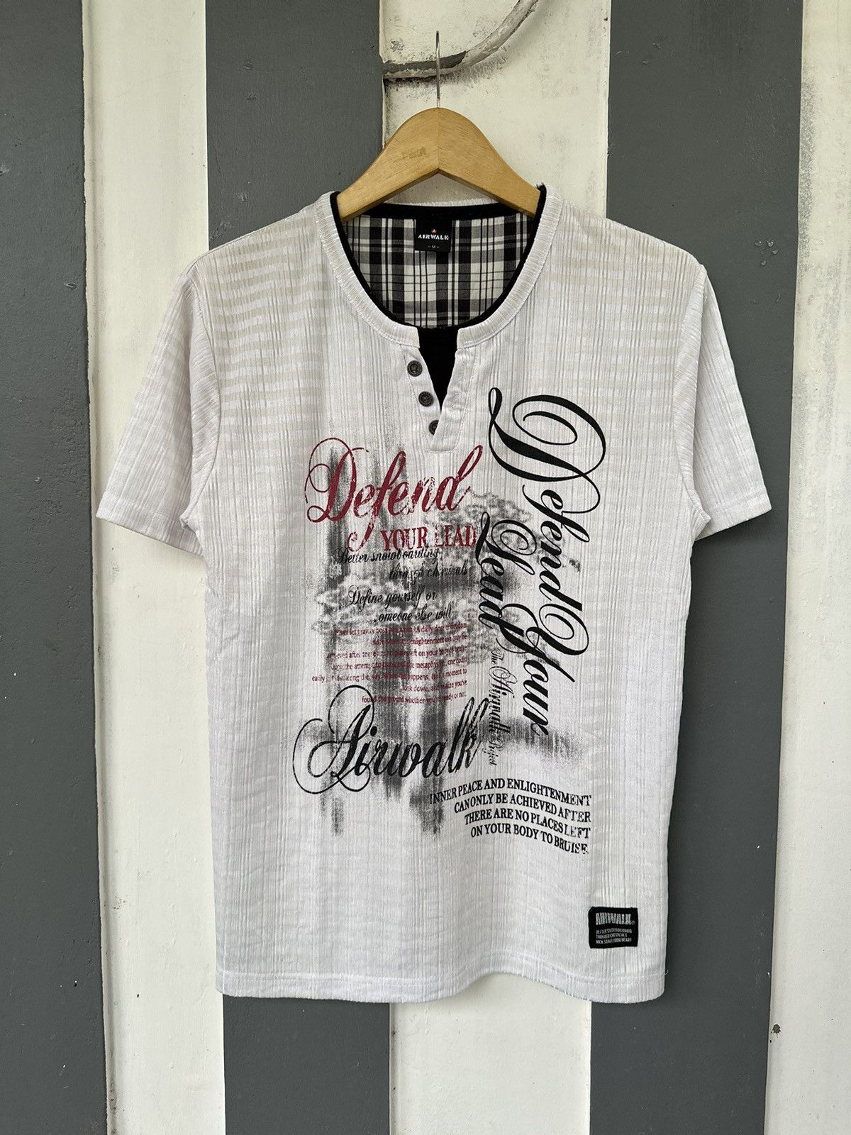Beauty Beast CRAZY JAPANESE AIRWALK DOUBLE COLLAR POEM TSHIRT PUNK STYLED Size US M / EU 48-50 / 2 - 1 Thumbnail
