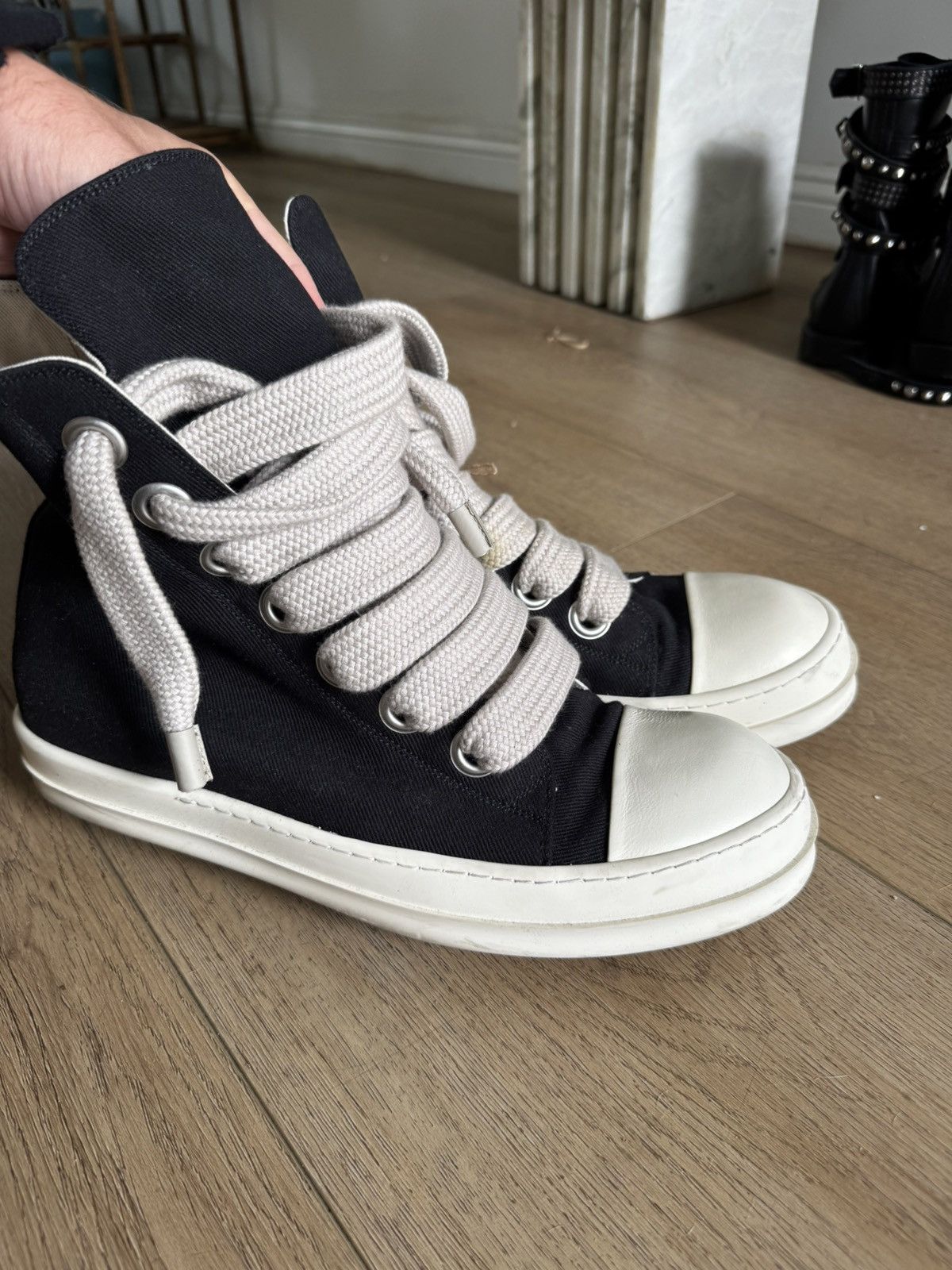 Rick Owens Jumbo Laced Ramones Size US 12 / EU 45 - 1 Thumbnail