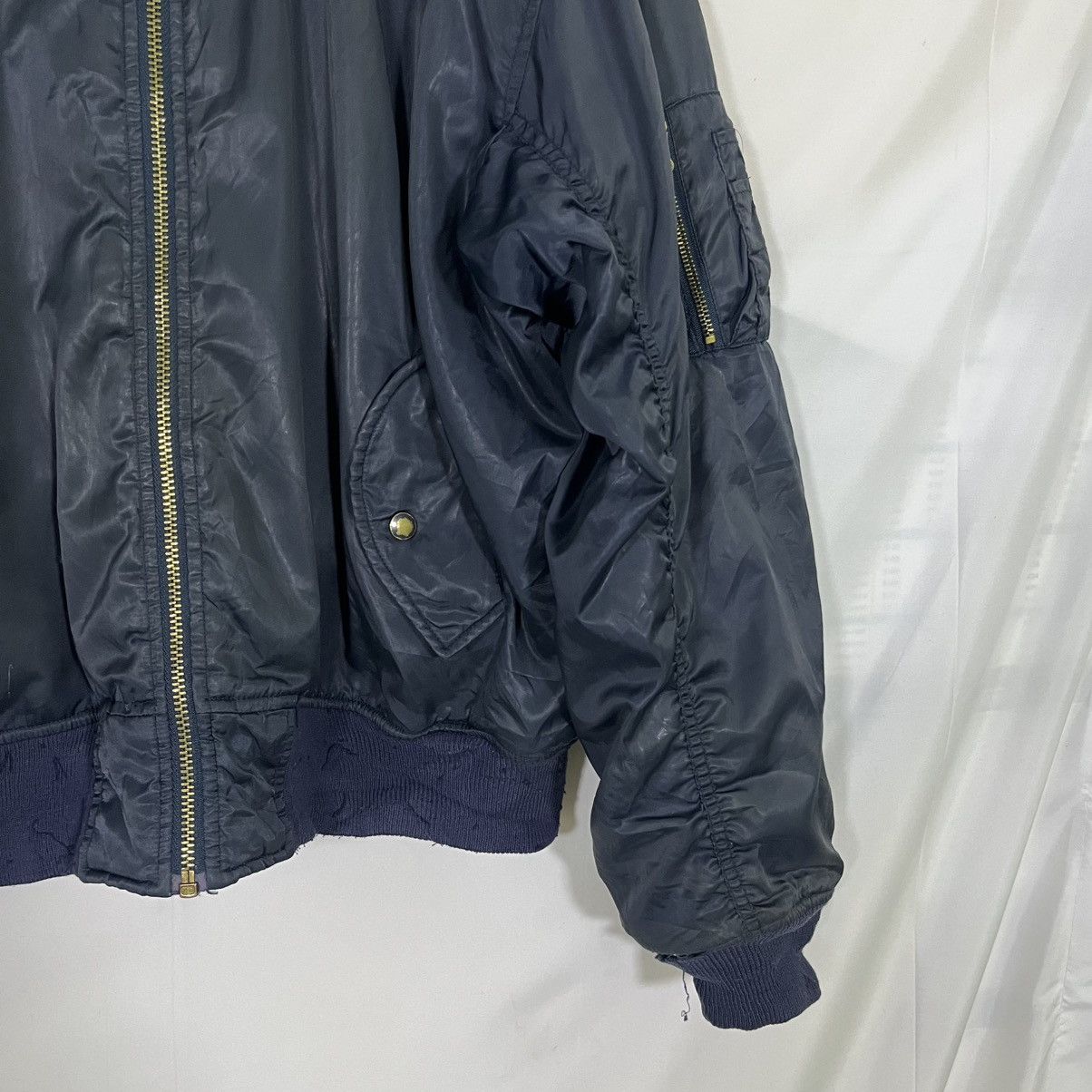 Vintage VINTAGE 90s BOMBER JACKET MA1 Size US L / EU 52-54 / 3 - 3 Thumbnail