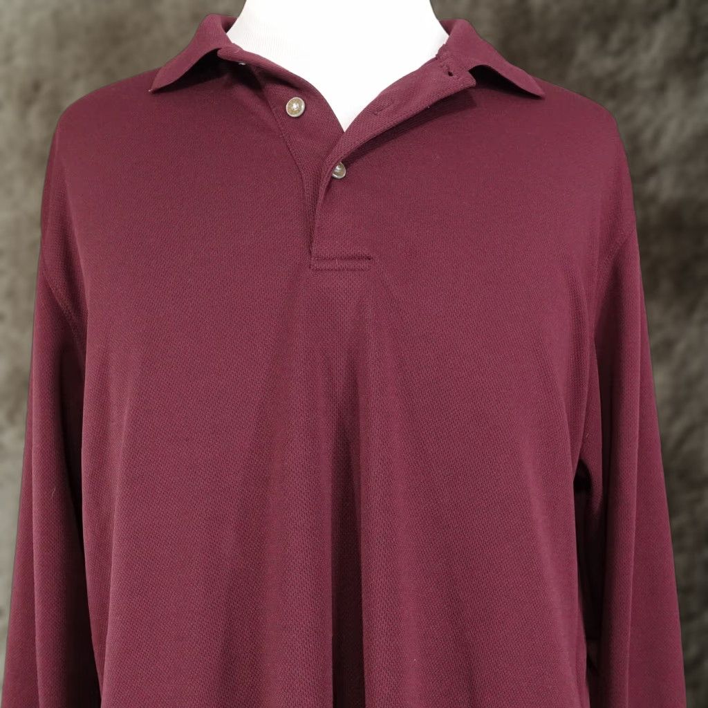 Vintage GRAND SLAM PERFORMANCE GOLF POLO LONG SLEEVE BURGUNDY MENS SZ XL Size US XL / EU 56 / 4 - 1 Thumbnail