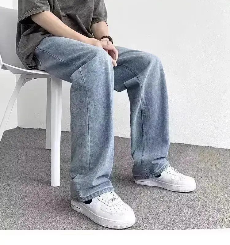 Japanese Brand Straight and versatile washed jeans Size US 32 / EU 48 - 2 Thumbnail