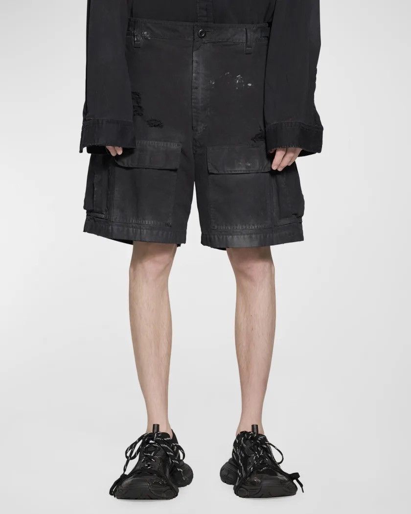 Balenciaga Balenciaga Distressed Cargo Shorts Size US 30 / EU 46 - 3 Thumbnail