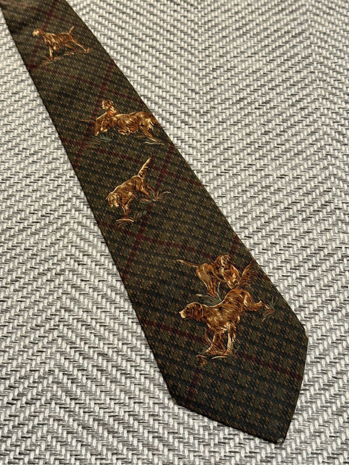 Ralph Lauren Ralph Lauren Hunting Dog Pattern Tie Size ONE SIZE - 1 Thumbnail