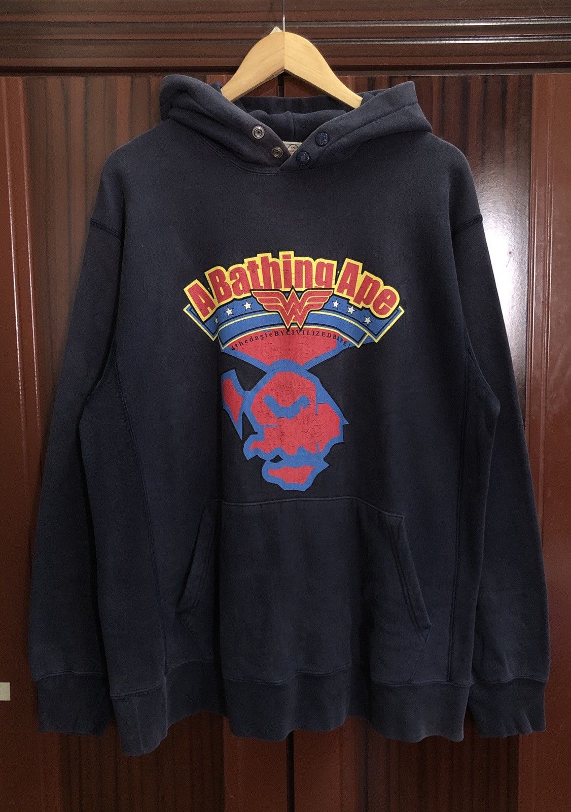 Bape OG Vintage A Bathing Ape Made Face x Wonder Women Hoodie Size US L / EU 52-54 / 3 - 1 Thumbnail