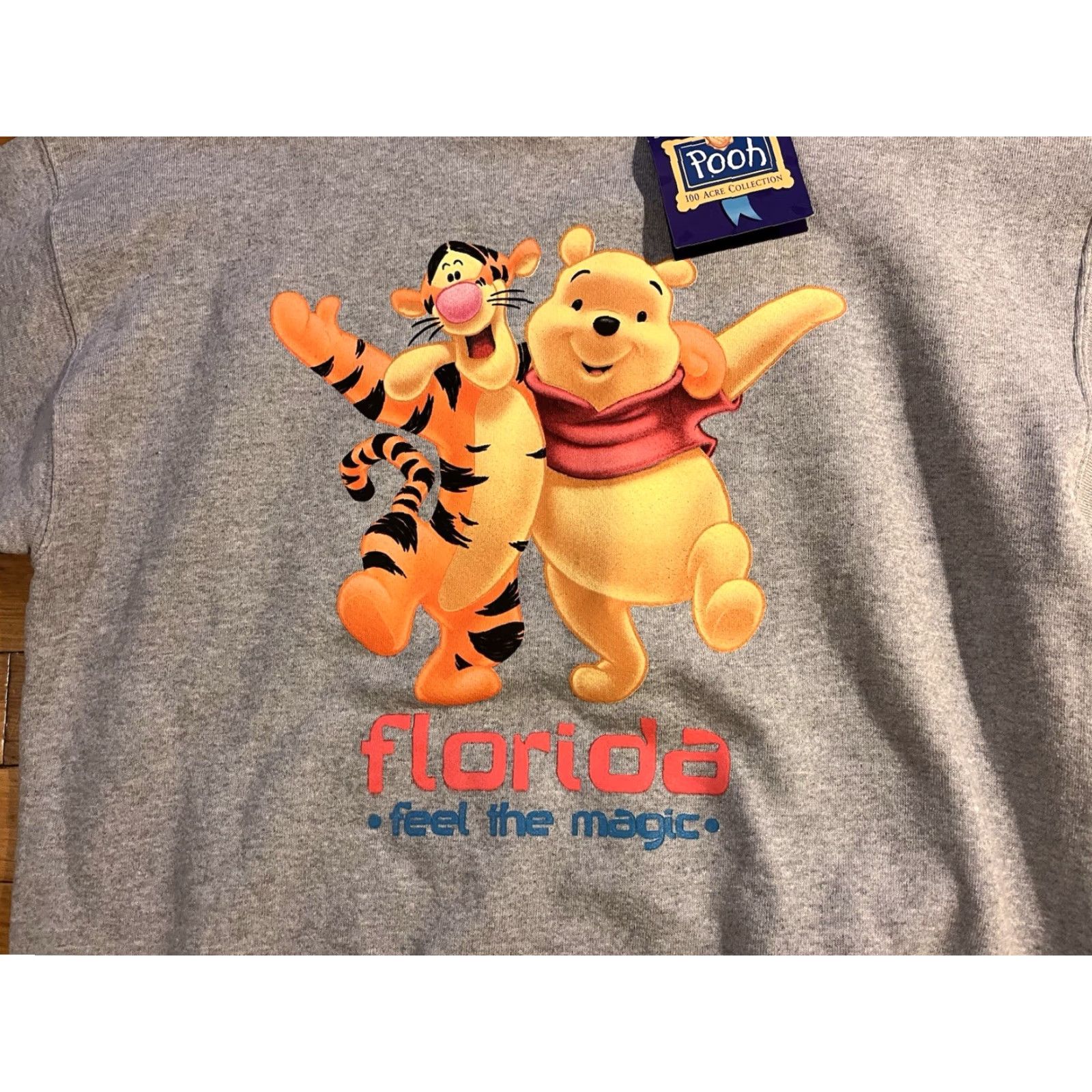 Disney VINTAGE Disney Winnie The Pooh Tigger Sweater Women’s Medium Gray Geometric Print 90s Cartoon Crew Neck Pullover Sweatshirt Size M / US 6-8 / IT 42-44 - 3 Thumbnail
