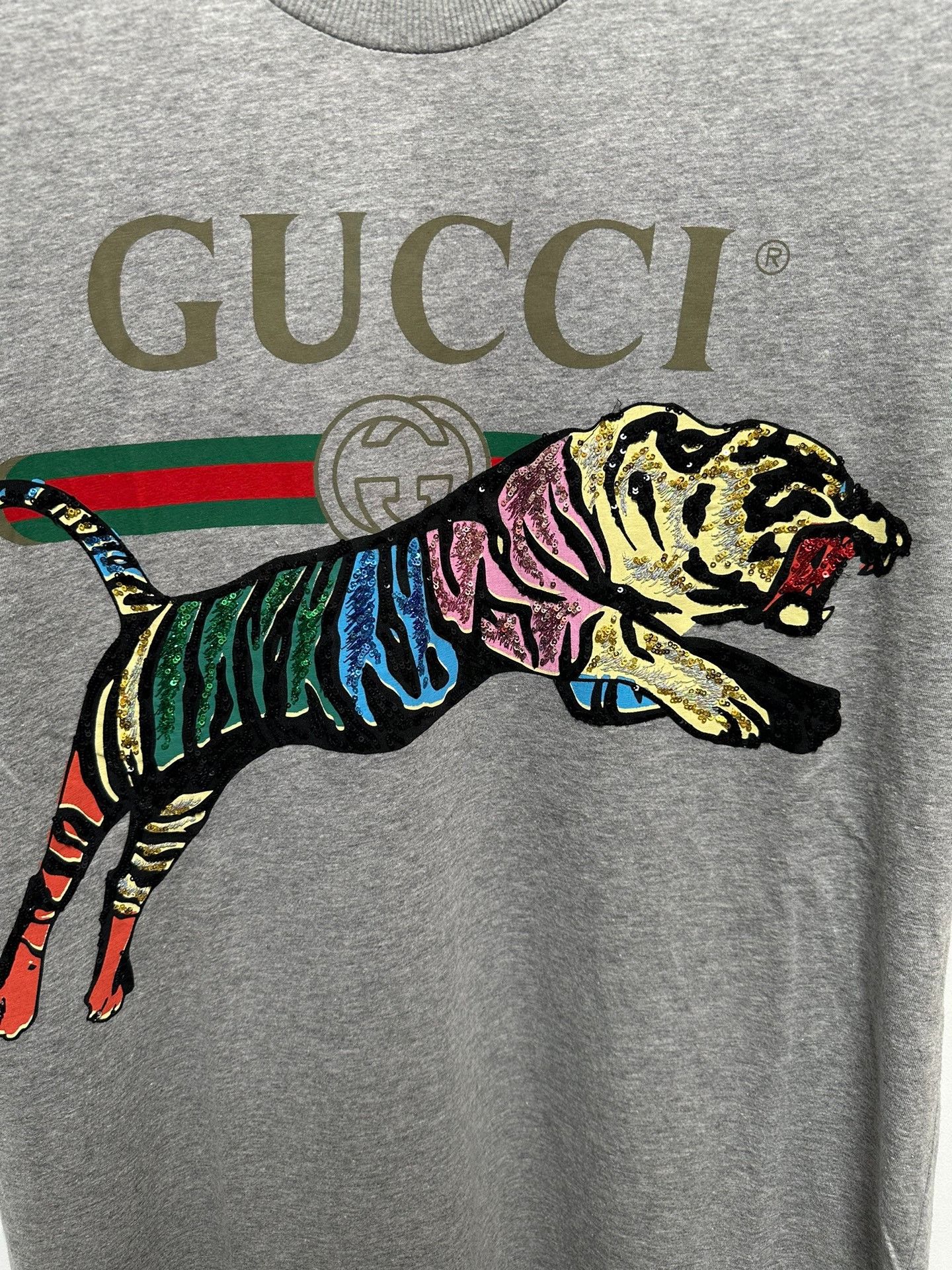 Gucci Gucci sequin tiger belt logo short sleeve Size US XS / EU 42 / 0 - 3 Thumbnail