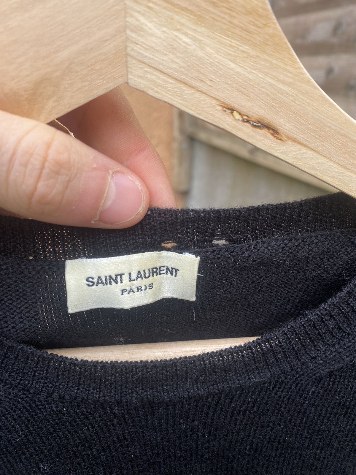 Saint Laurent Paris Saint Laurent Love Patch Wool Sweater Size US S / EU 44-46 / 1 - 10 Thumbnail