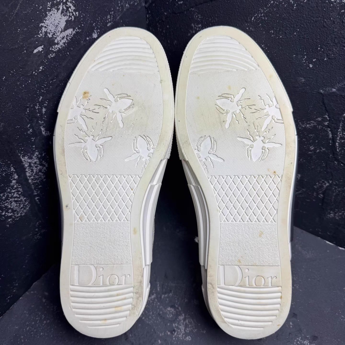 Dior DIOR B23 White All-Over Print Low-Top Sneakers Q10 Size US 8 / EU 41 - 2 Thumbnail