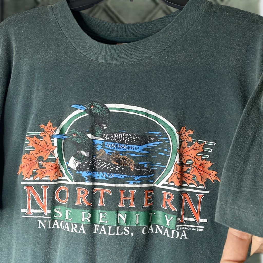 Vintage VINTAGE Niagara Falls Canada T Shirt Adult XL Grunge 90s Ultra Green Short Sleeve Size US XL / EU 56 / 4 - 1 Thumbnail