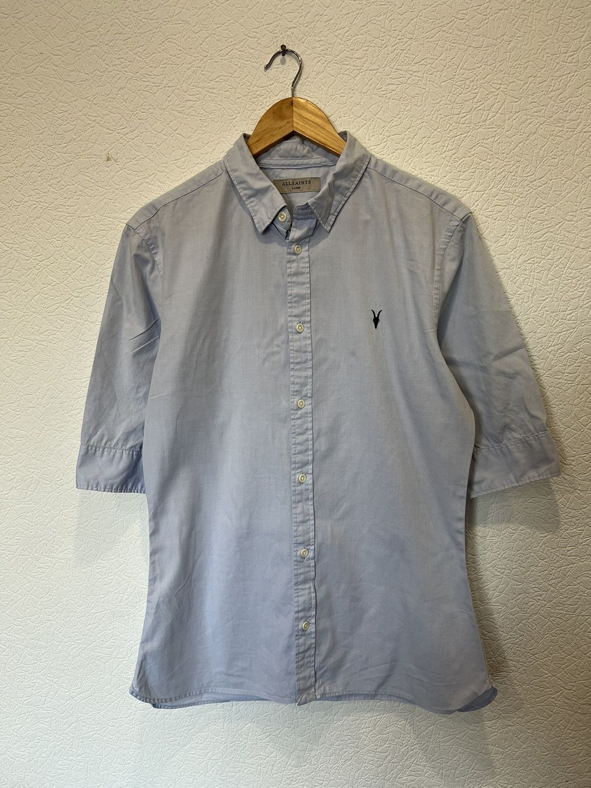 Allsaints Allsaints Blue Classic Shirt Size L / US 10 / IT 46 - 1 Thumbnail