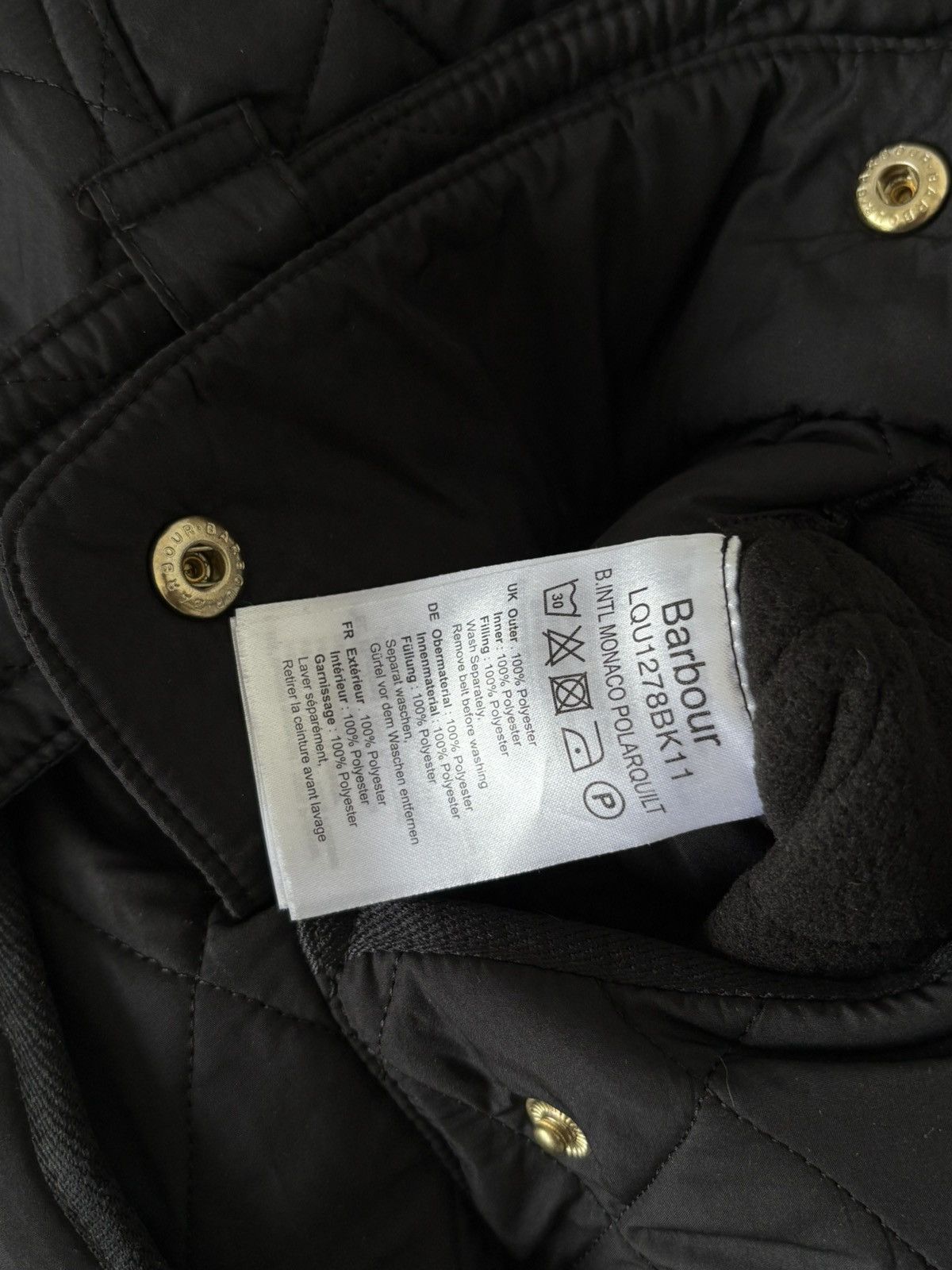 Barbour Barbour International Tourer Polarquilt Black Jacket 14 XXL Size XXL / US 16-18 / IT 52-54 - 17 Thumbnail