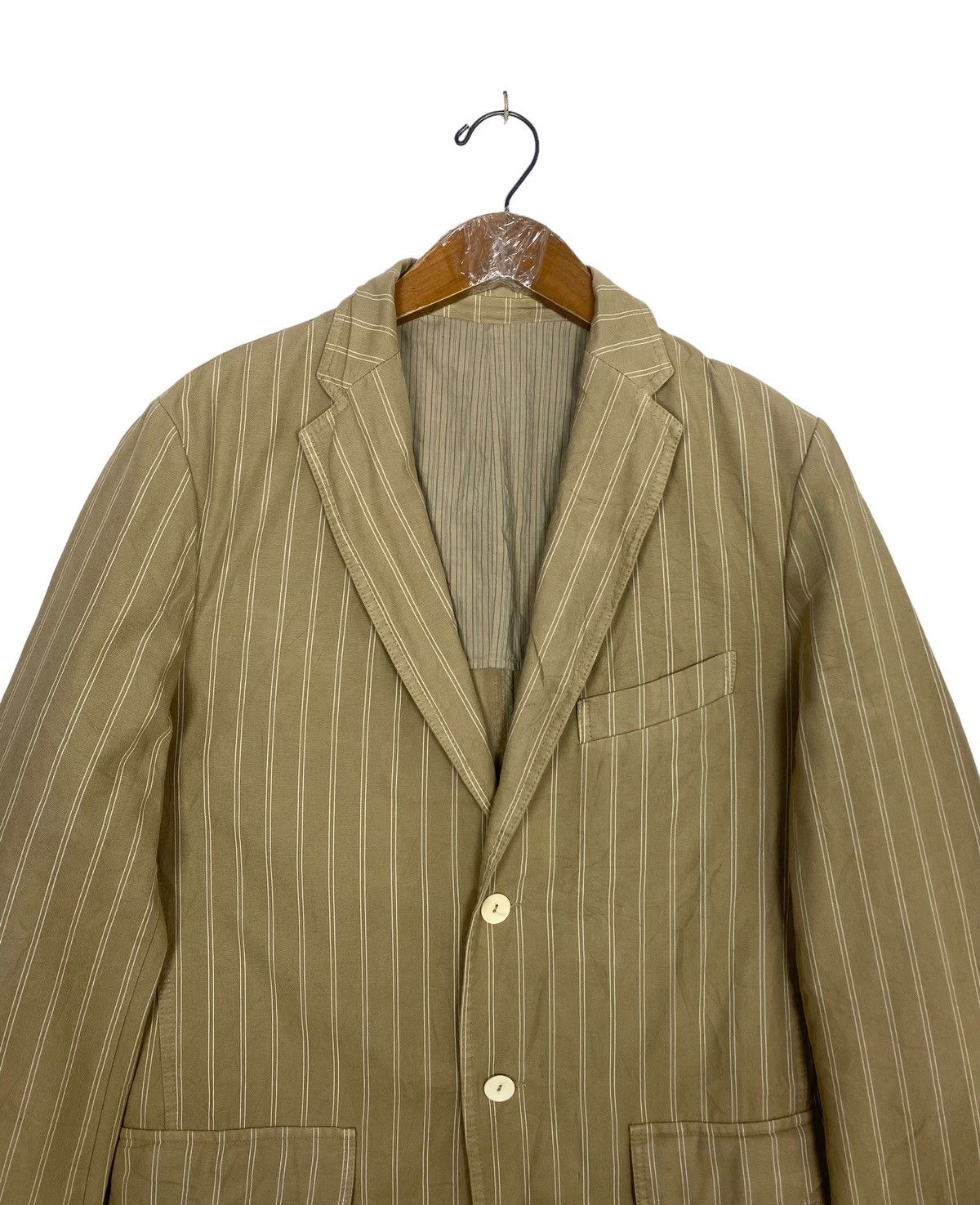 Barneys New York Vtg Orlando for Barneys New York Stripe Chore Blazer Italy Size US M / EU 48-50 / 2 - 3 Thumbnail