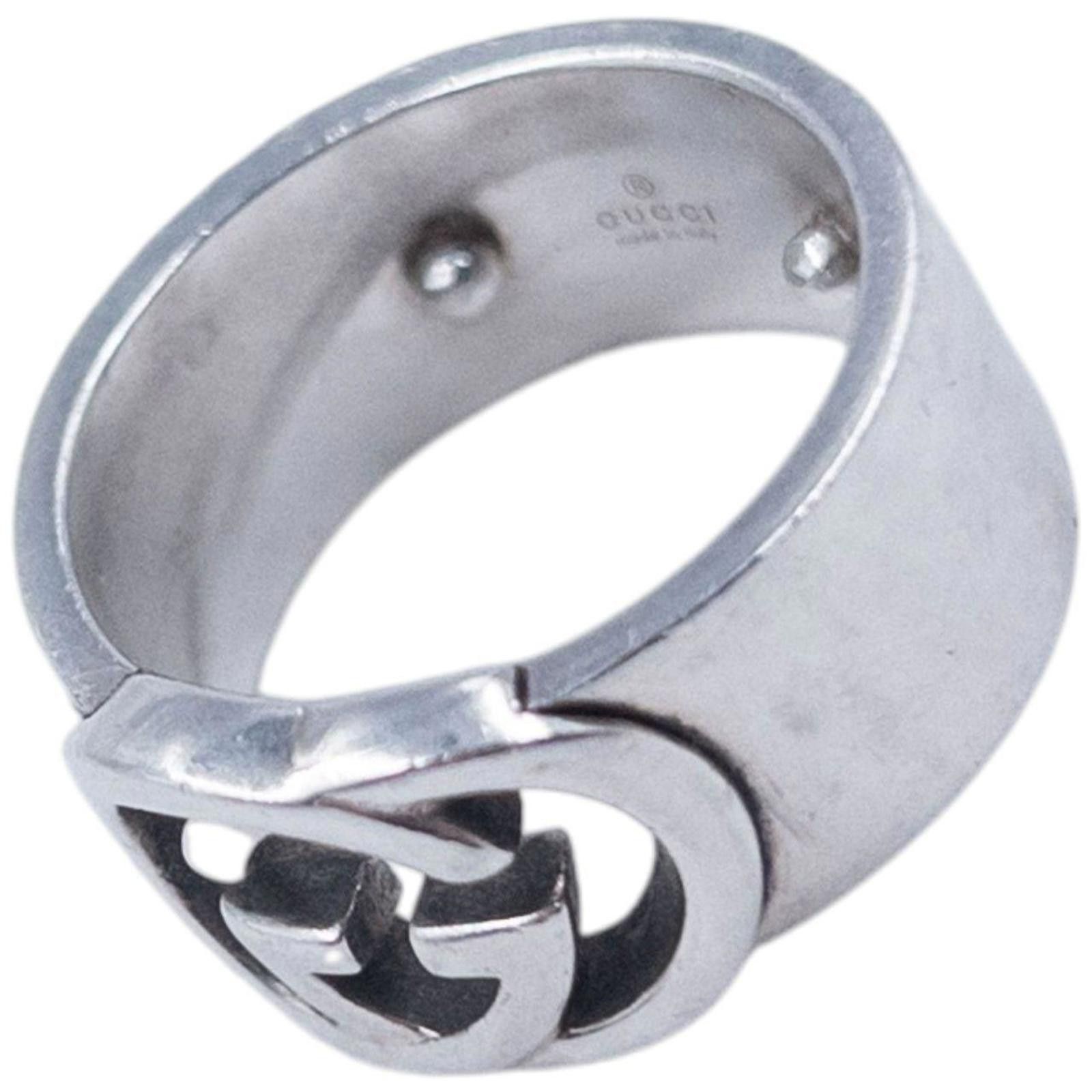 Gucci Vintage 2000s Gucci Silver Logo Ring Size ONE SIZE - 1 Thumbnail